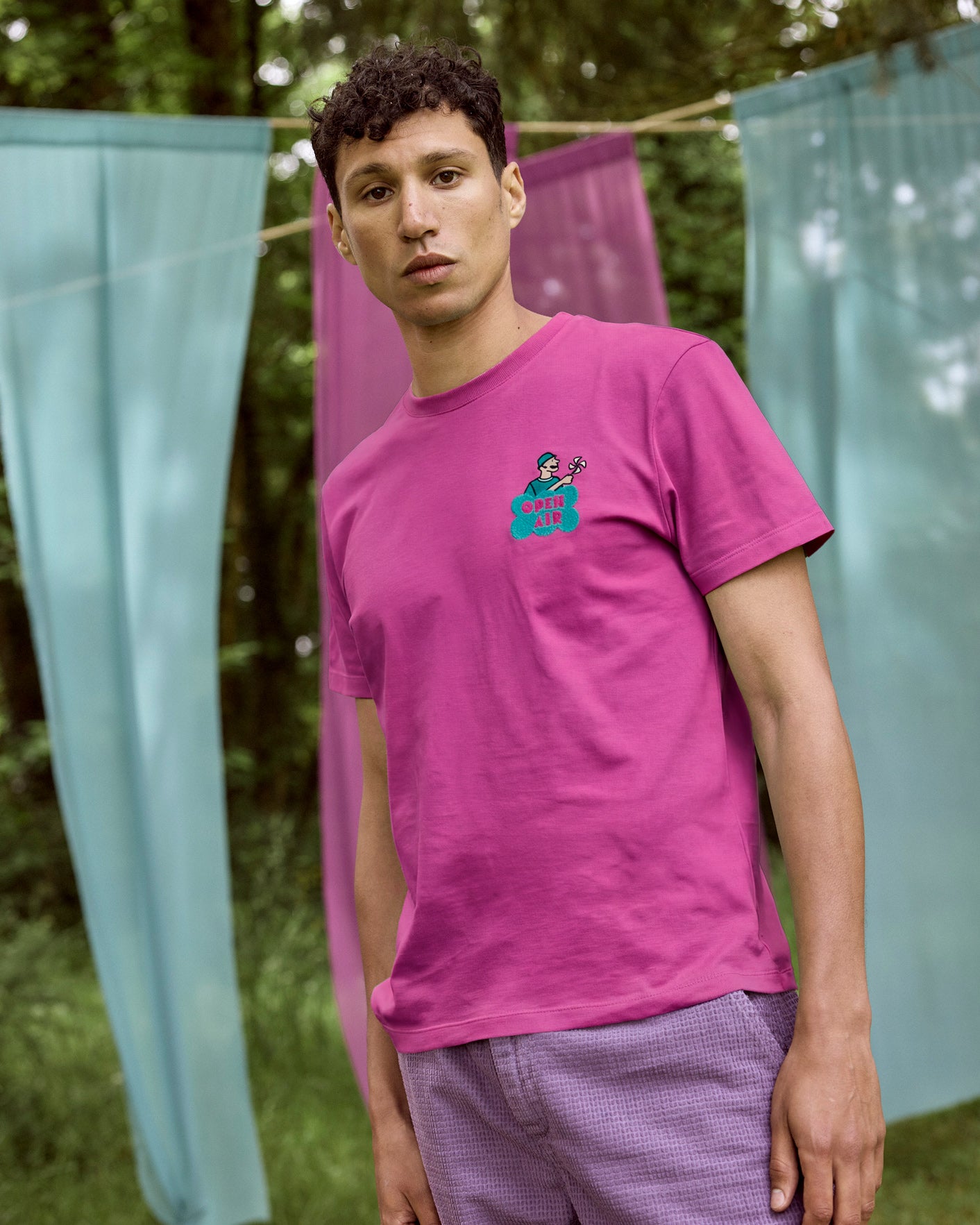 faguo-arcy-t-shirt-fuchsia-coton image 5