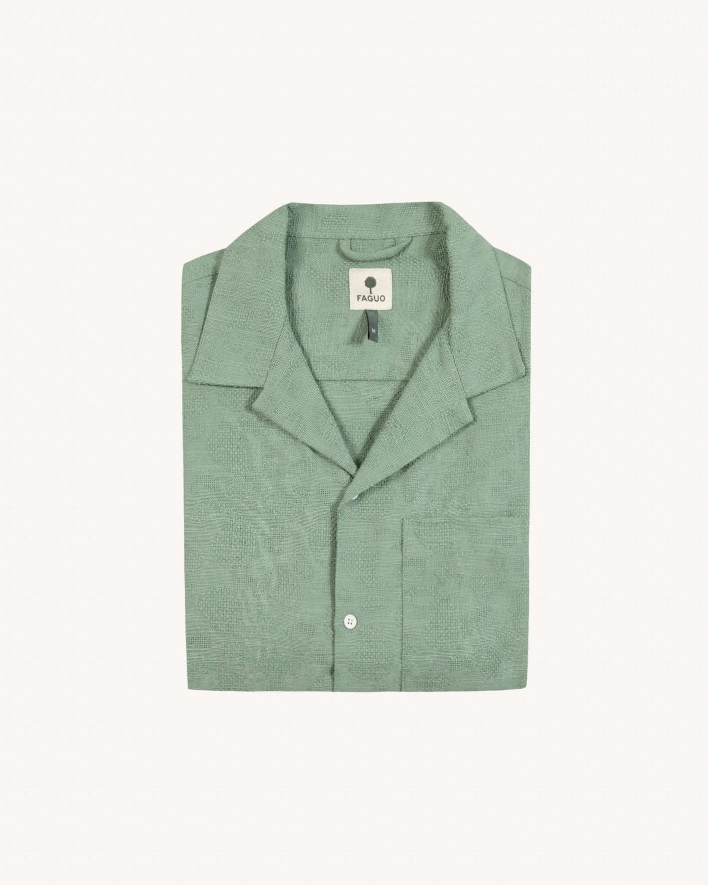 faguo-paiolive-chemise-manches-courtes-vert-clair-jacquard image 5