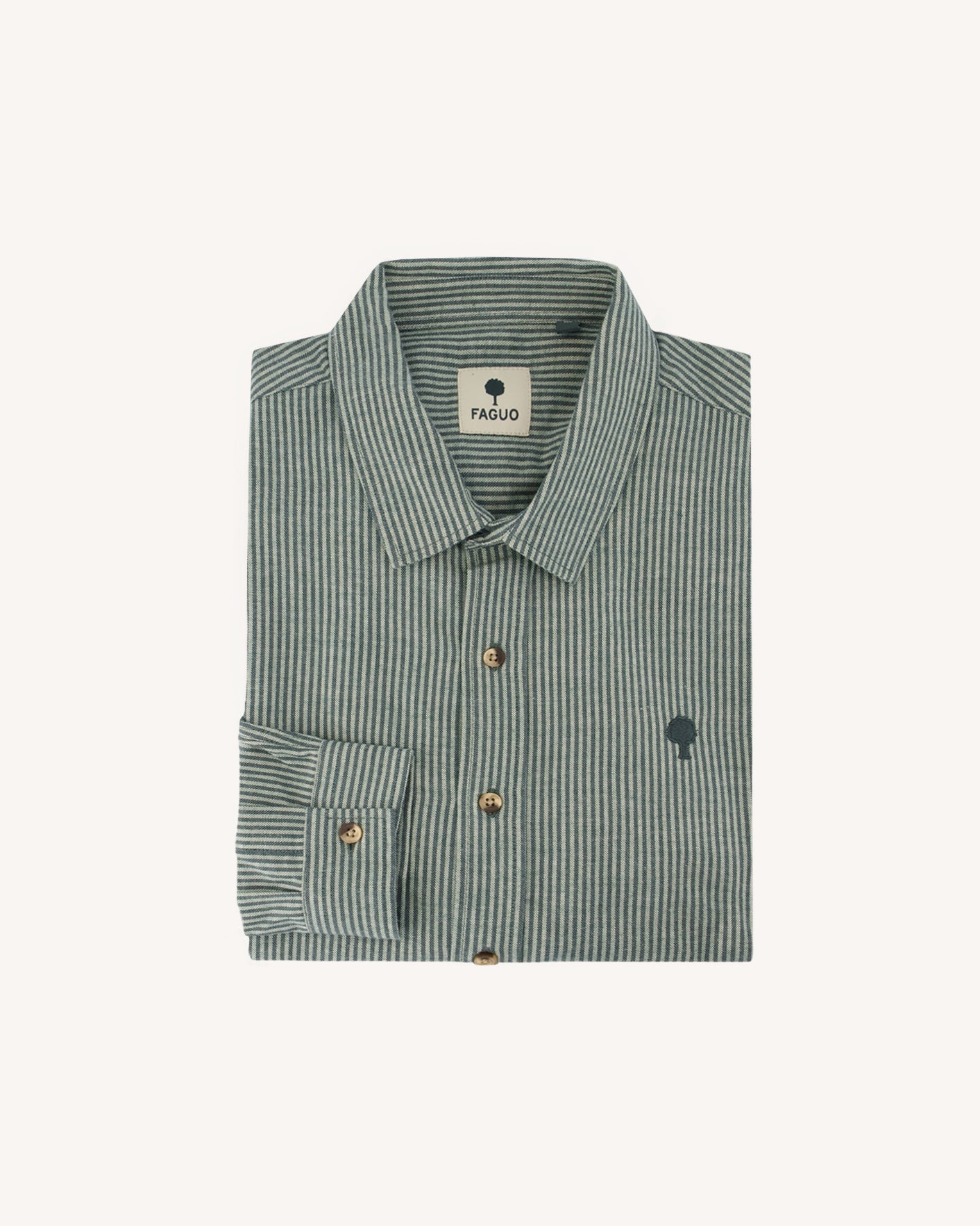 faguo-iraty-chemise-ray-e-vert-cru-flanelle image 7