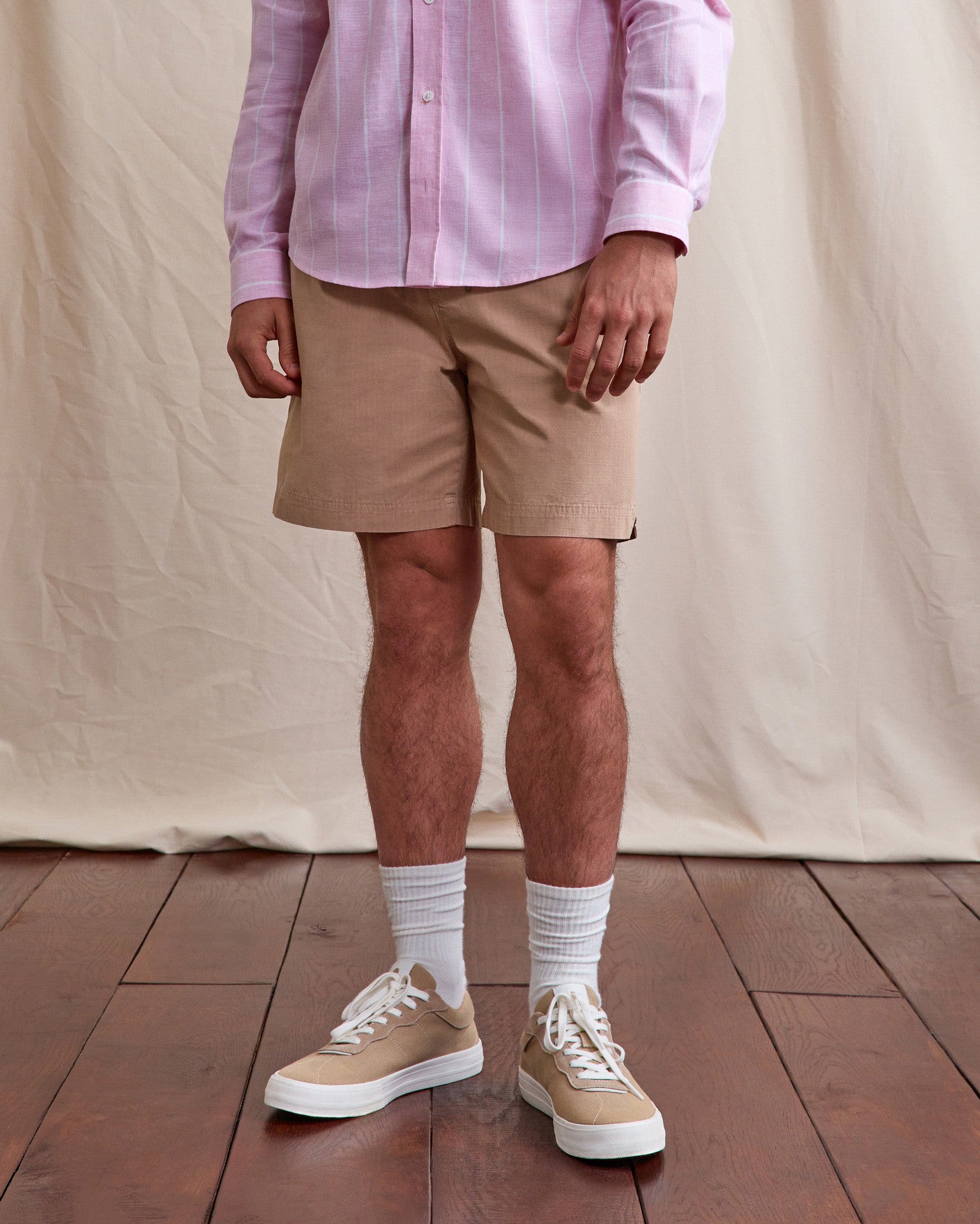 faguo-milly-short-taupe-coton-ribstop-homme image 1