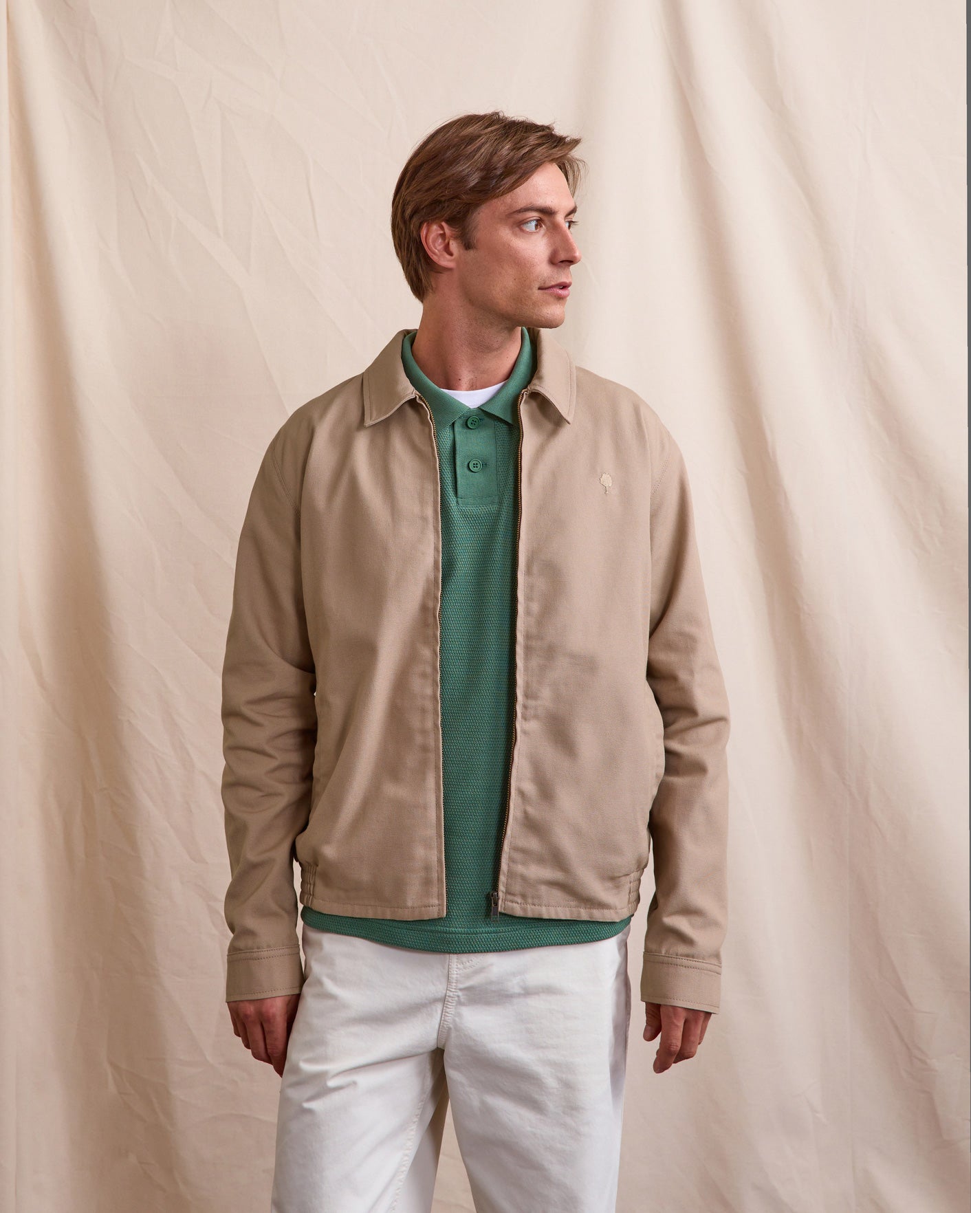 faguo-dourdan-blouson-homme-taupe-en-canvas-de-coton image 1