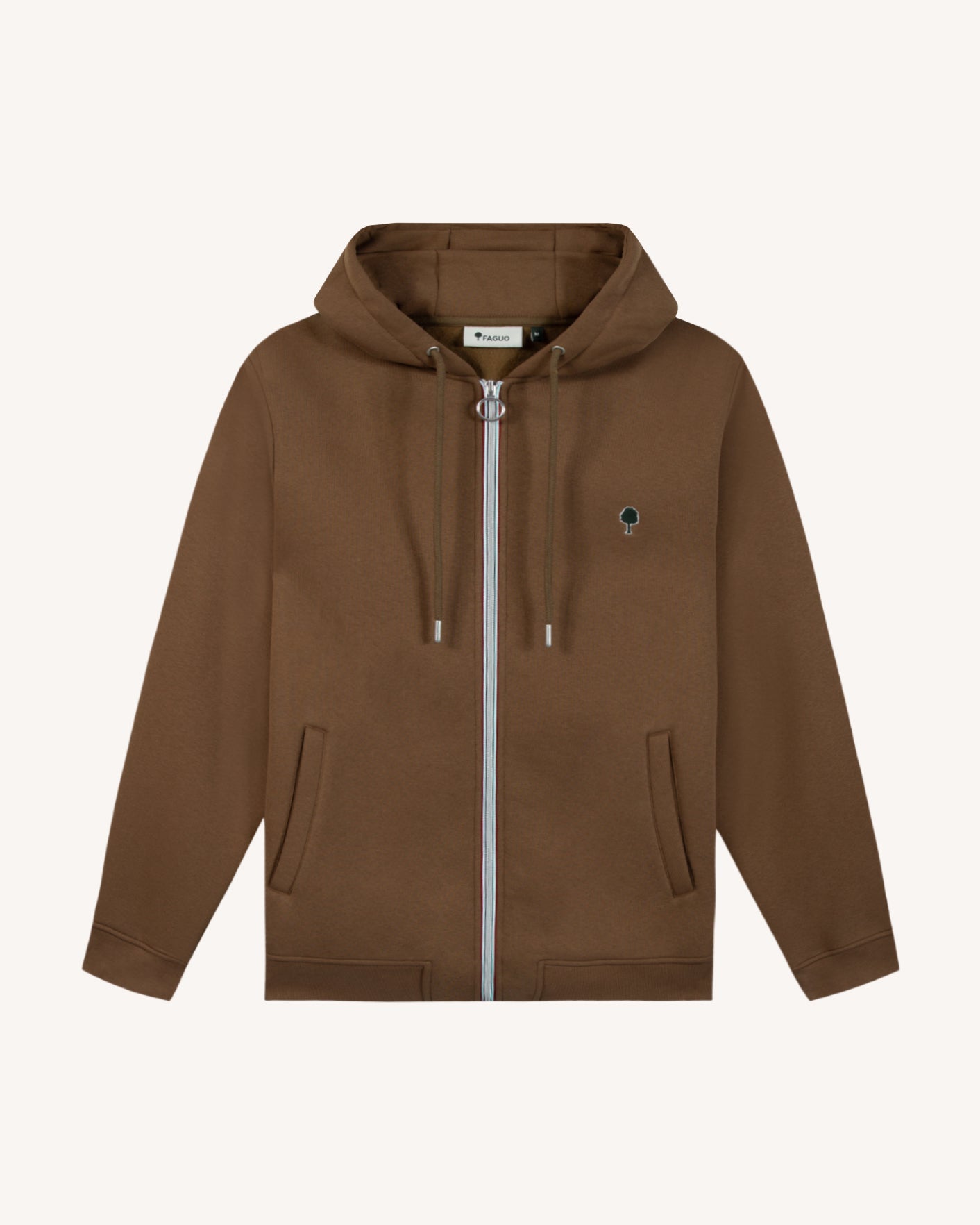 faguo-mesnil-sweat-zipp-capuche-camel image 2
