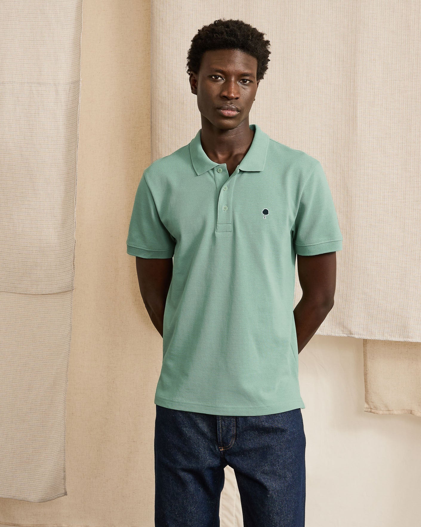 faguo-lumigny-polo-coton-vert-clair-homme image 1