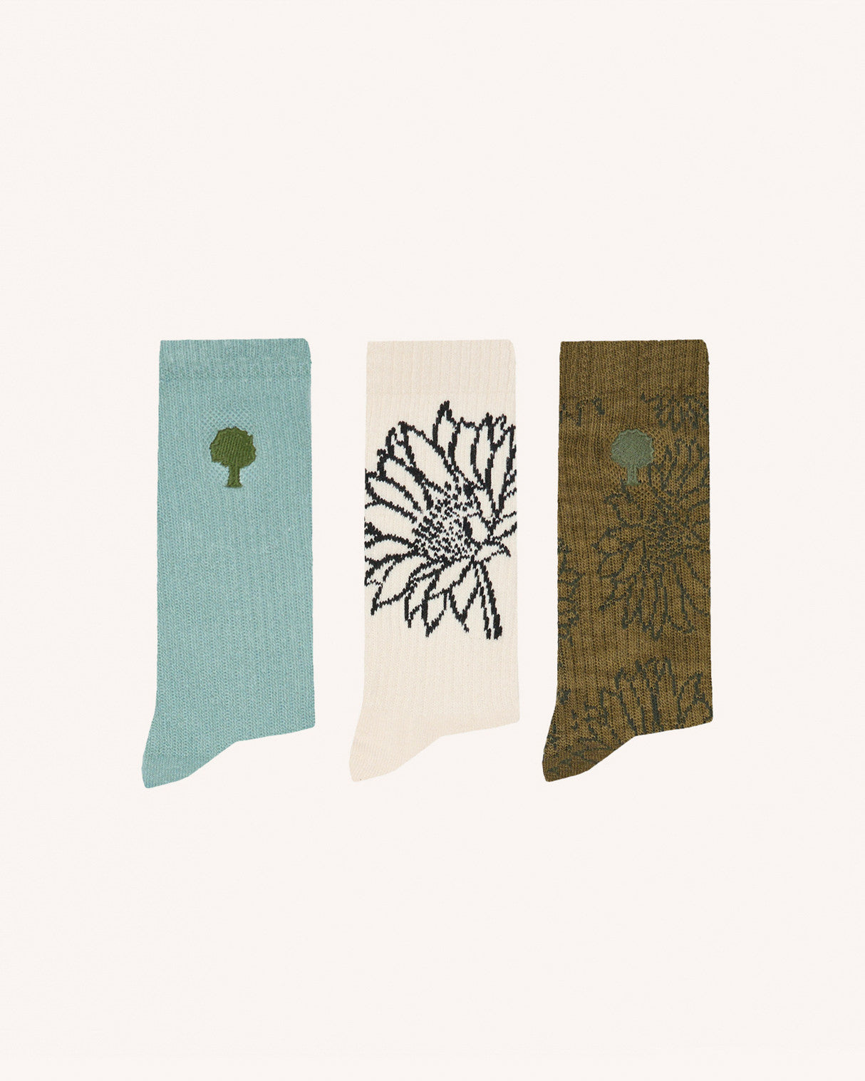 faguo-sport-socks-x3-lot-de-chaussettes-cru-et-kaki image 1