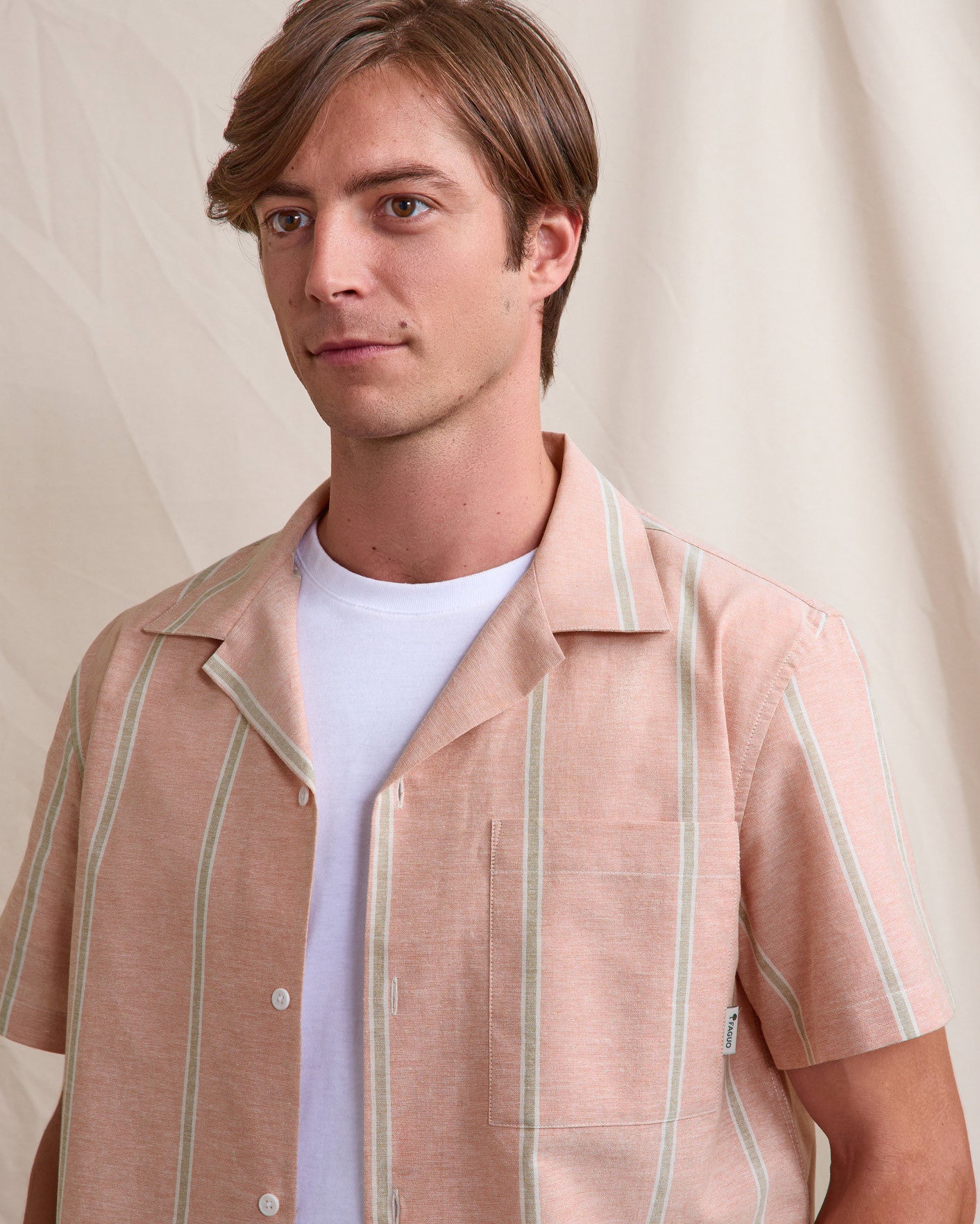 faguo-paiolive-chemise-manches-courtes-brique-et-cru image 3