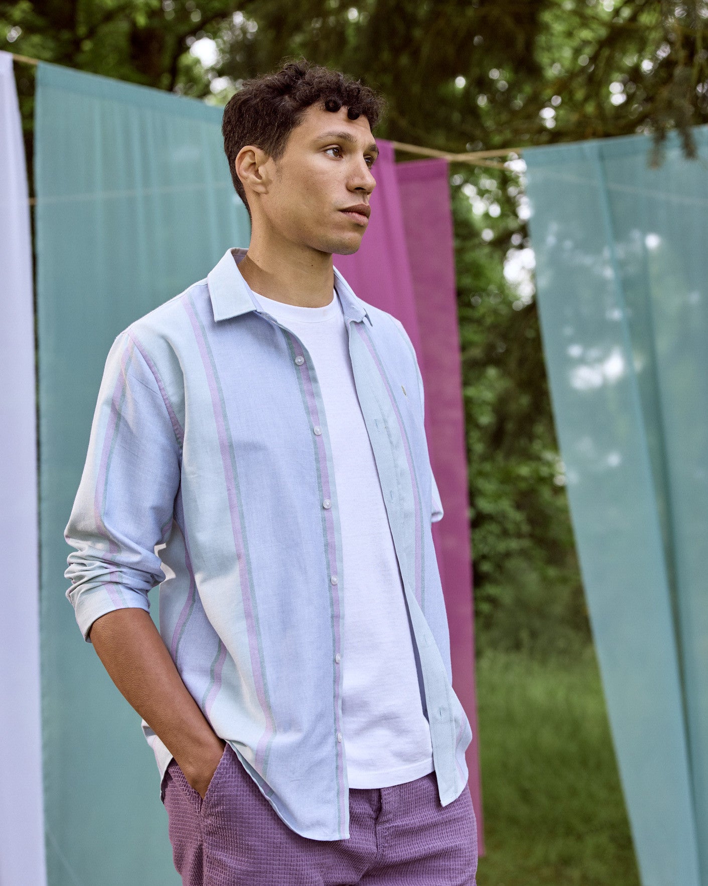 faguo-iraty-chemise-ray-e-vert-et-cru-homme image 5