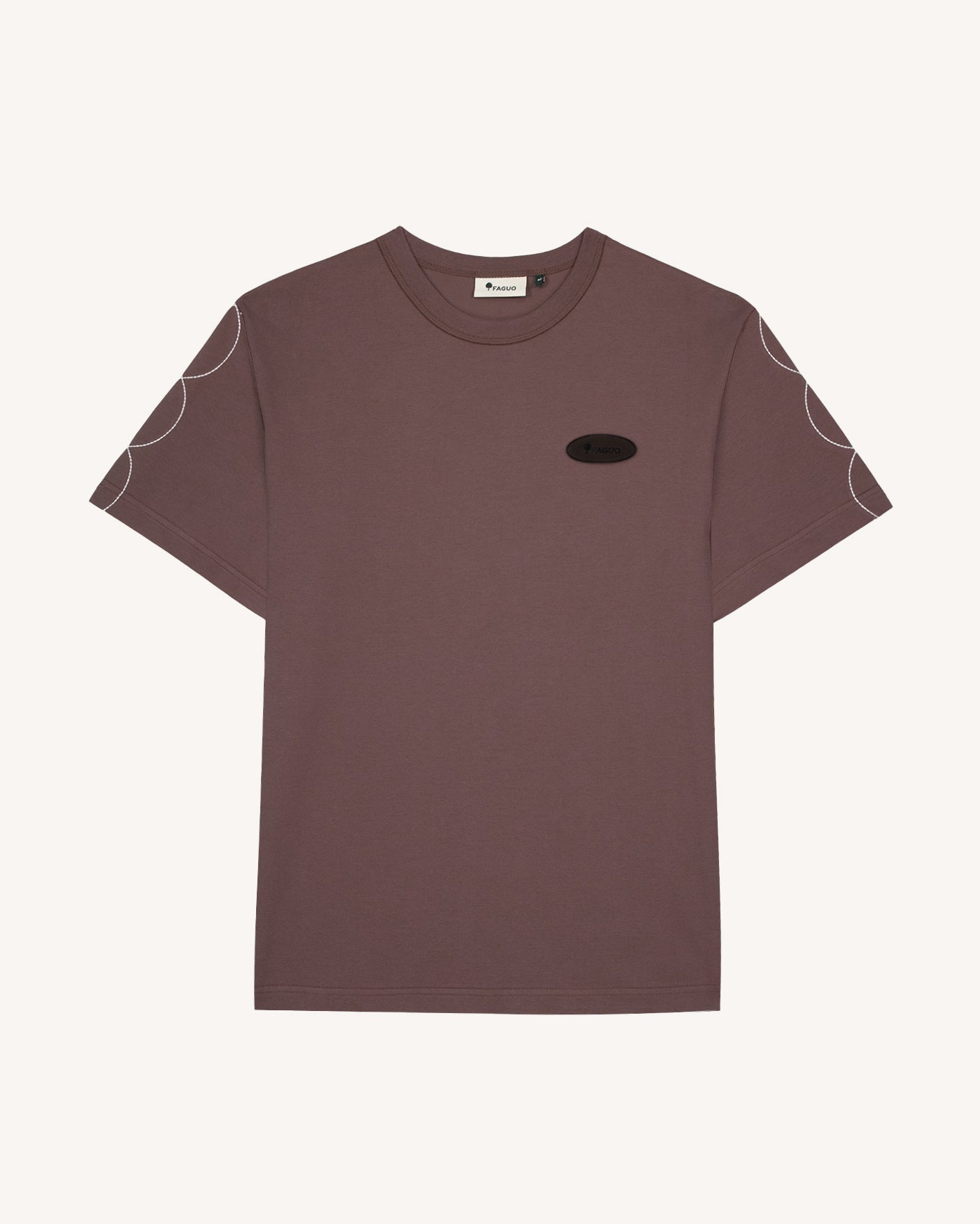 faguo-lugny-t-shirt-large-violet-gris-coton-recycl image 5
