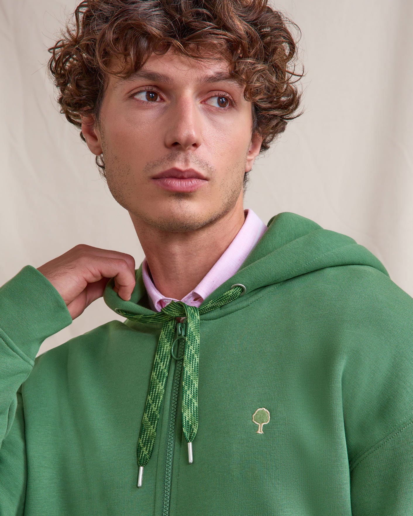 faguo-mesnil-os-sweat-zipp-capuche-vert-sapin image 5