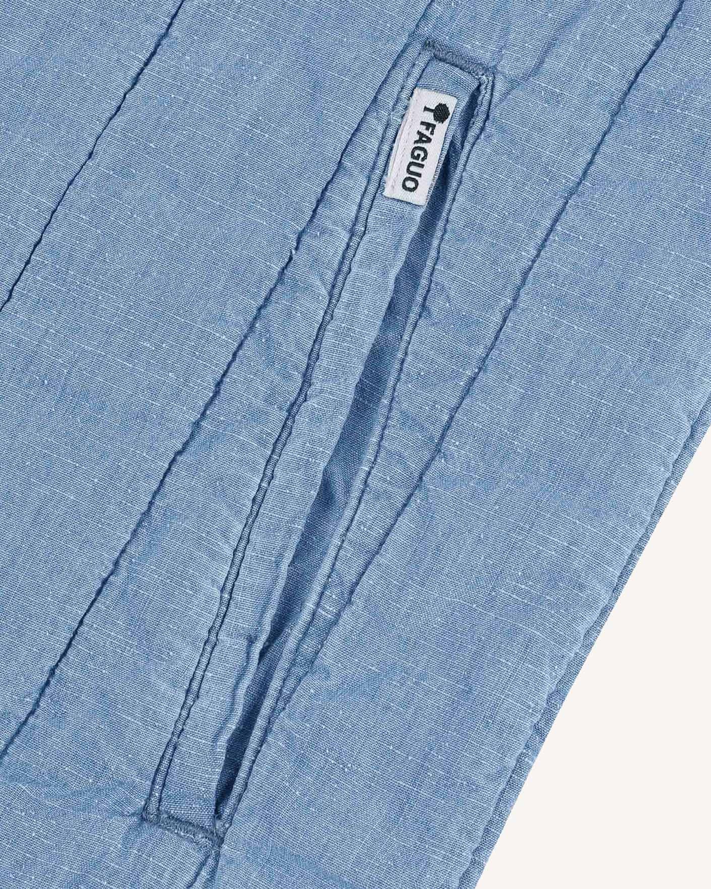 faguo-epinay-veste-sans-manches-coton-denim-clair image 4