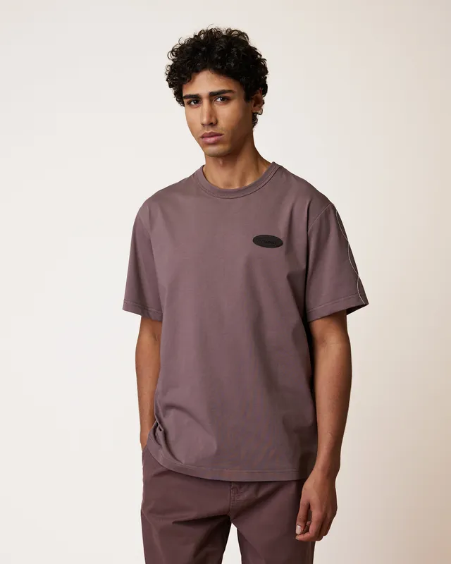 faguo-lugny-t-shirt-large-violet-gris-coton-recycl image 1