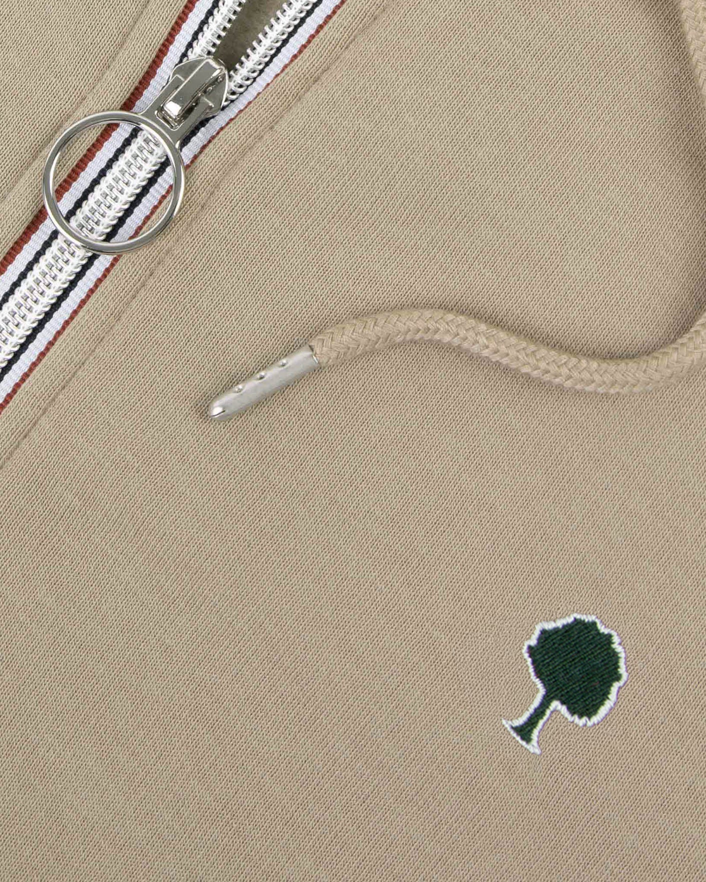 faguo-mesnil-sweat-zipp-capuche-beige-clair image 2
