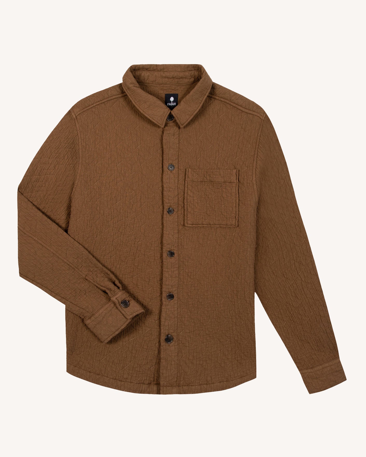 faguo-gastine-surchemise-matelass-e-camel-coton-bio image 2