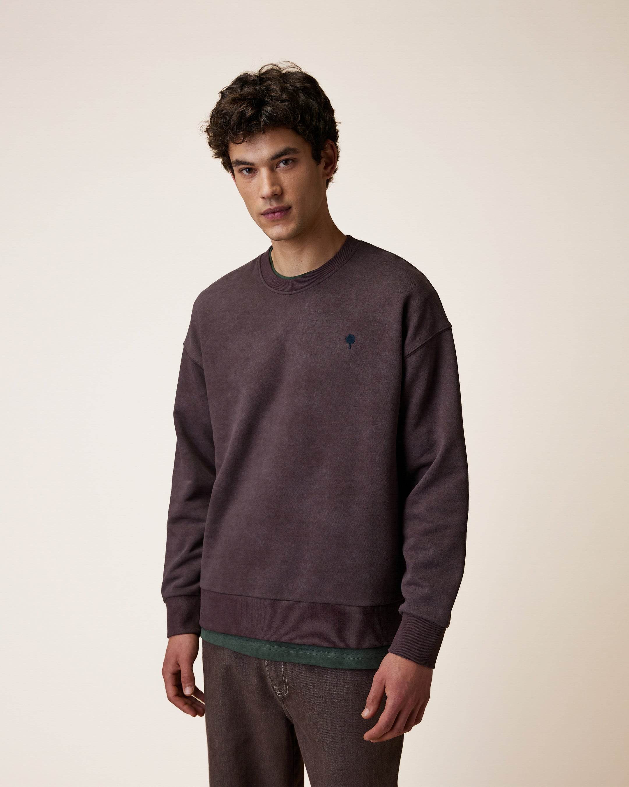 faguo-fango-sweat-col-rond-marron-recycl-tie-dye image 1