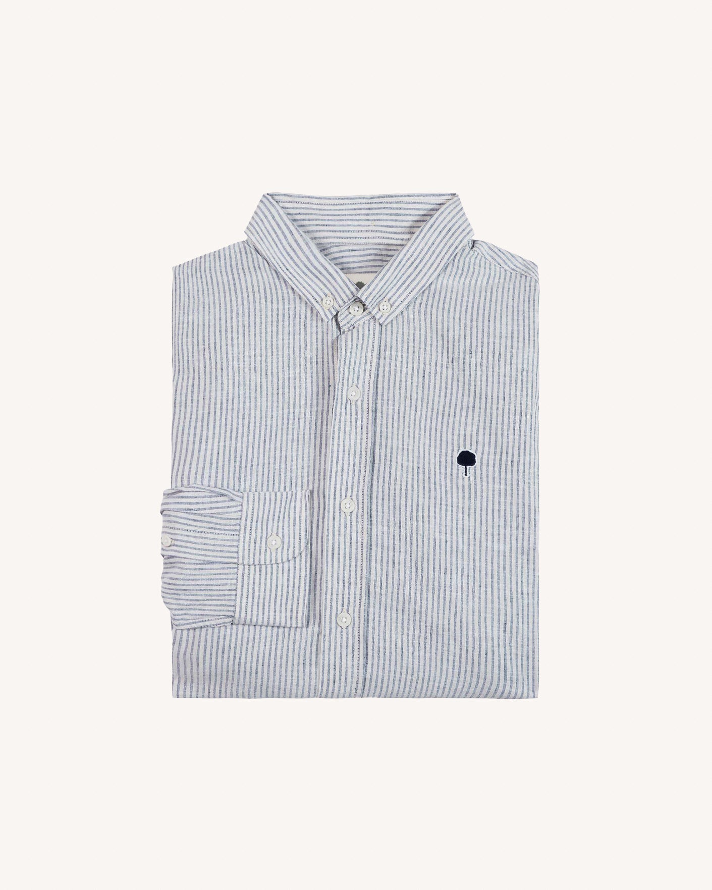 faguo-ivoy-chemise-en-lin-ray-e-cru-et-bleu-col-boutonn image 5