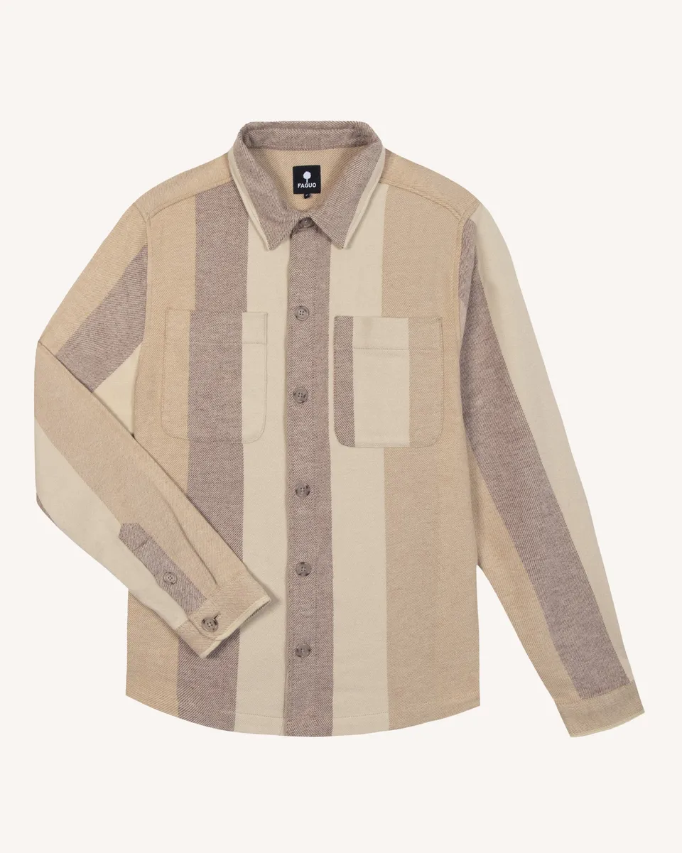 faguo-clemont-sur-chemise-camel-terracotta-coton image 1