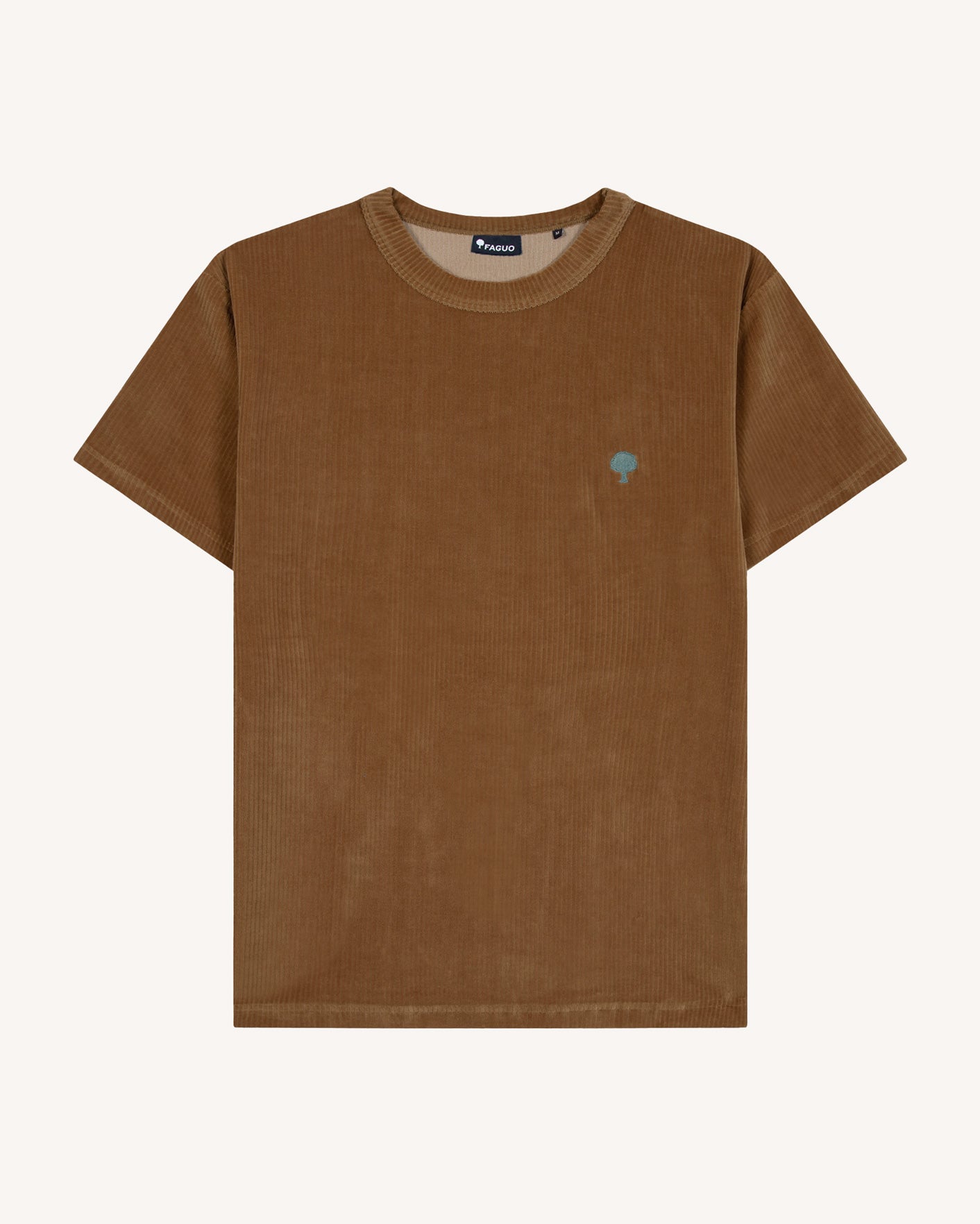 faguo-lugny-t-shirt-homme-camel-coton-loose image 2