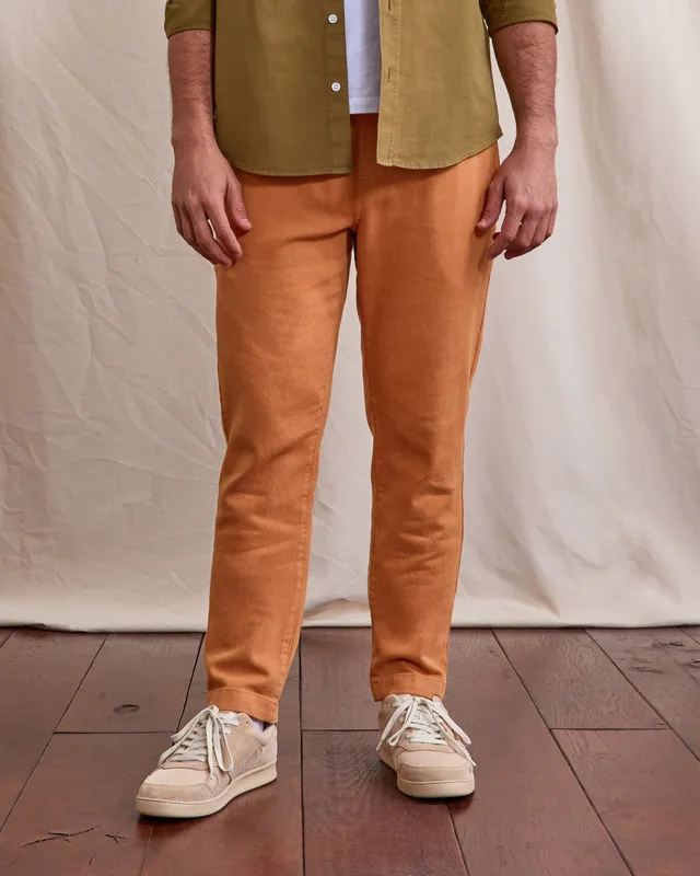 faguo-dreuille-pantalon-en-lin-brique-clair-homme image 1