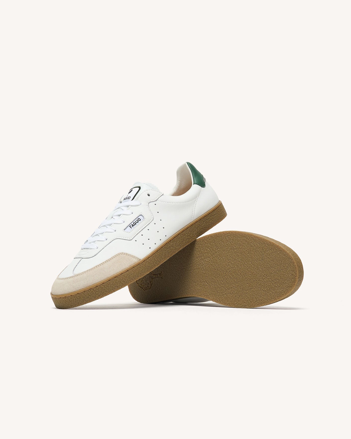 faguo-lumbo-baskets-en-cuir-blanc-et-vert image 6