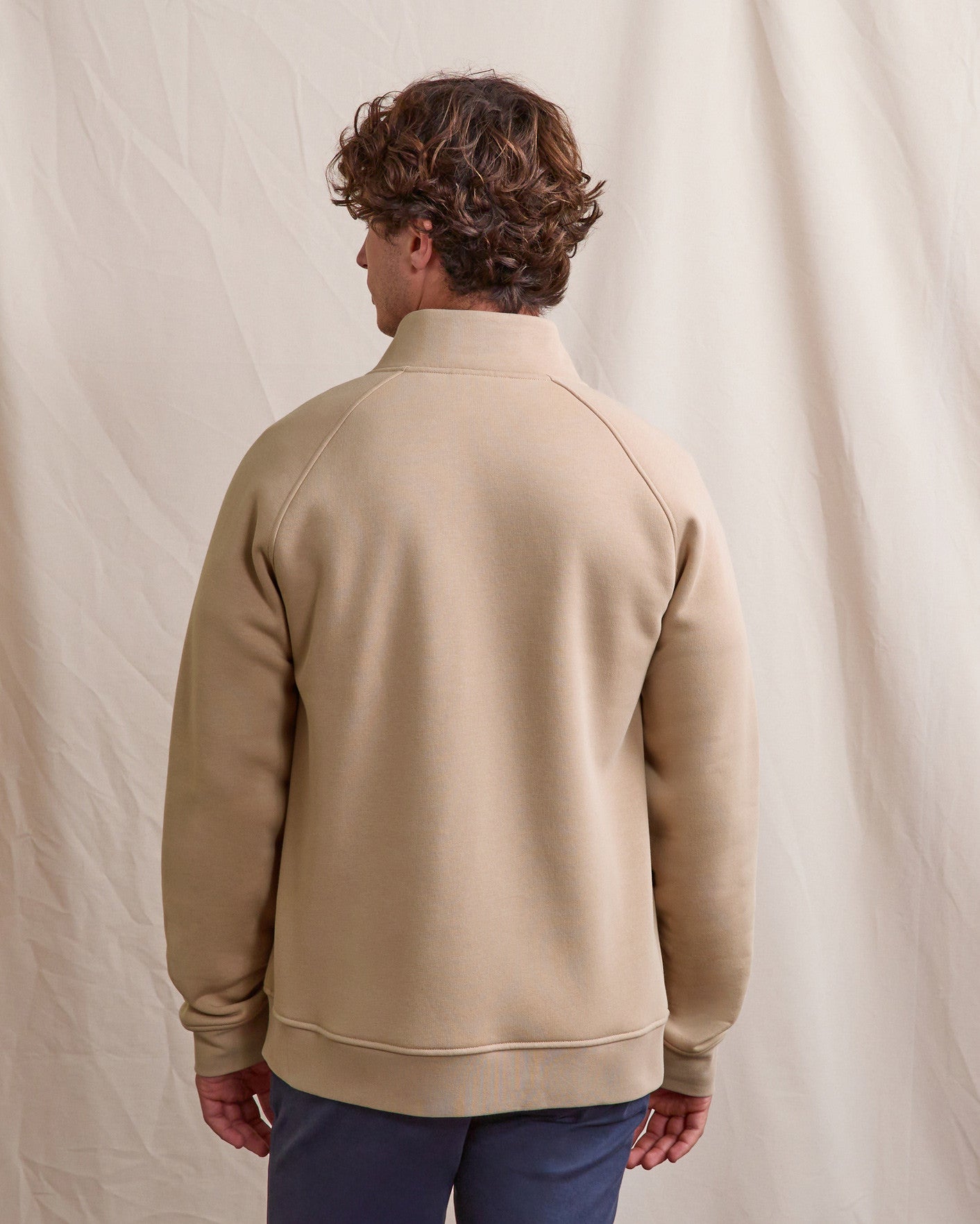 faguo-horte-sweat-zipp-taupe-homme-molleton-gratt image 3