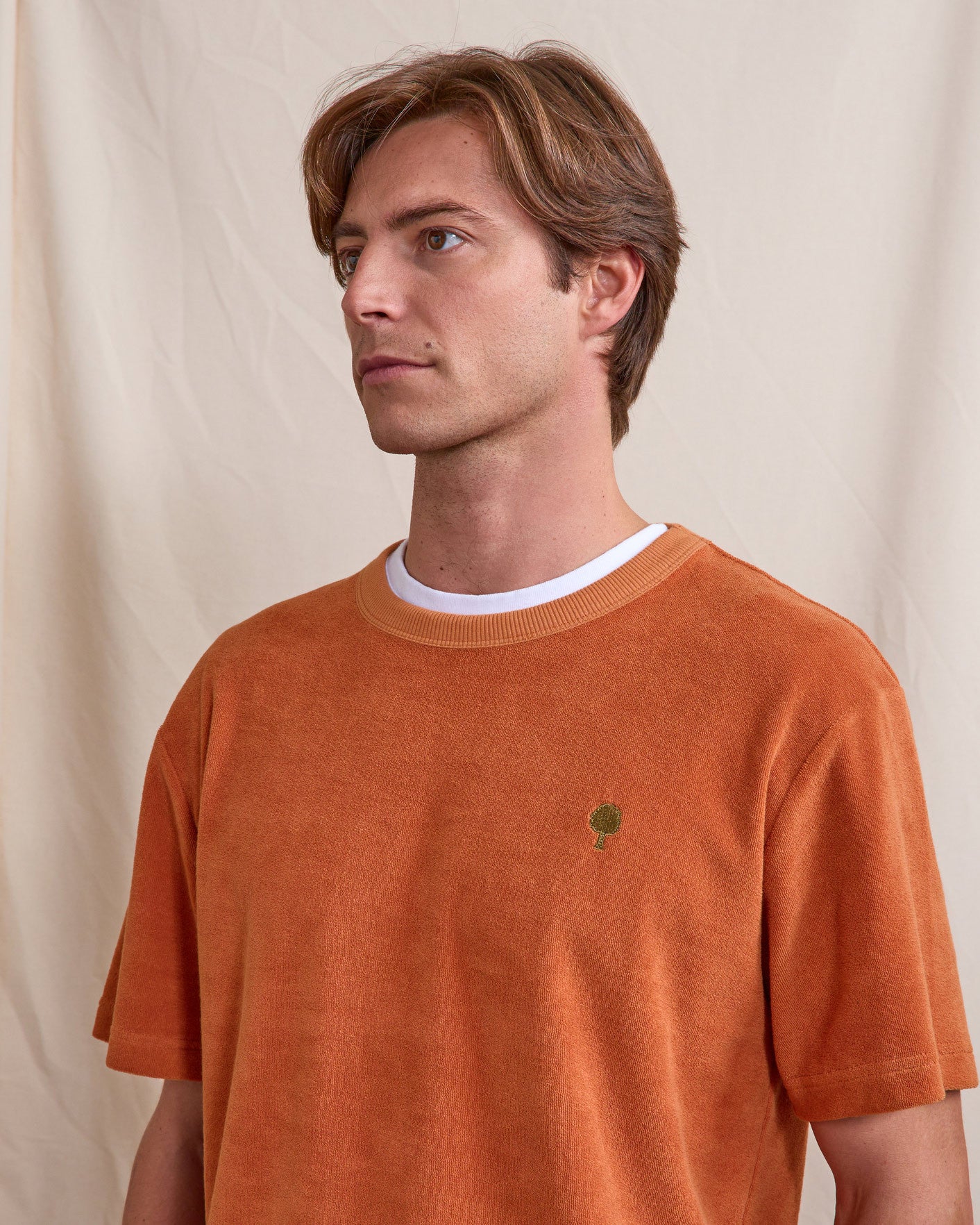 faguo-lugny-t-shirt-velours-brique-clair-oversize image 3
