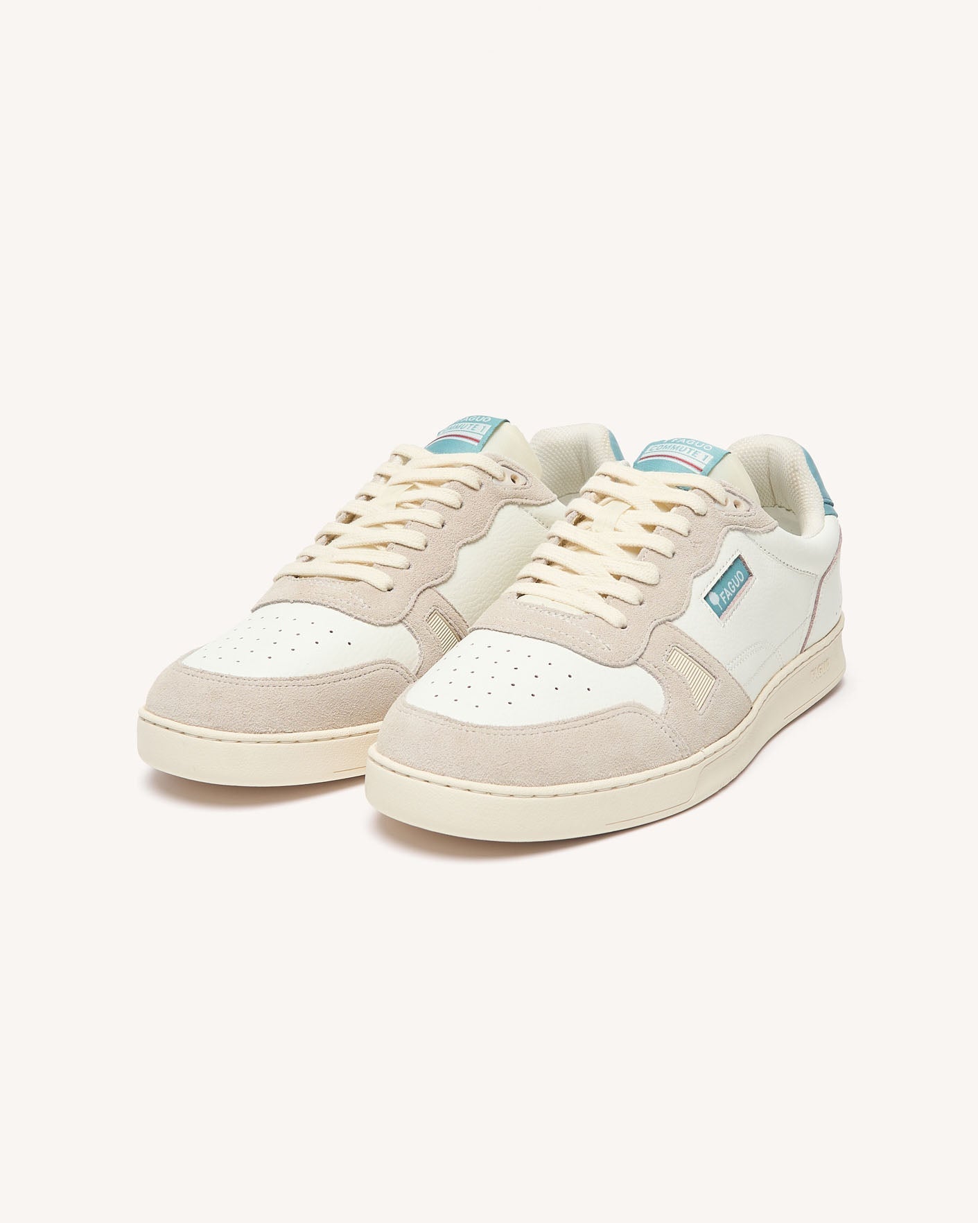 faguo-commute-1-baskets-cuir-blanc-et-bleu-2 image 3