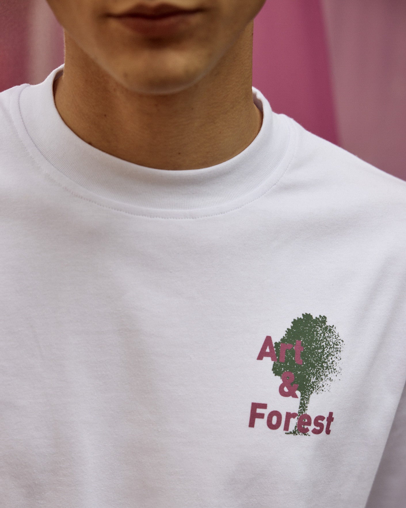 faguo-yellowstone-t-shirt-blanc-homme-oversize-imprim-forest image 3