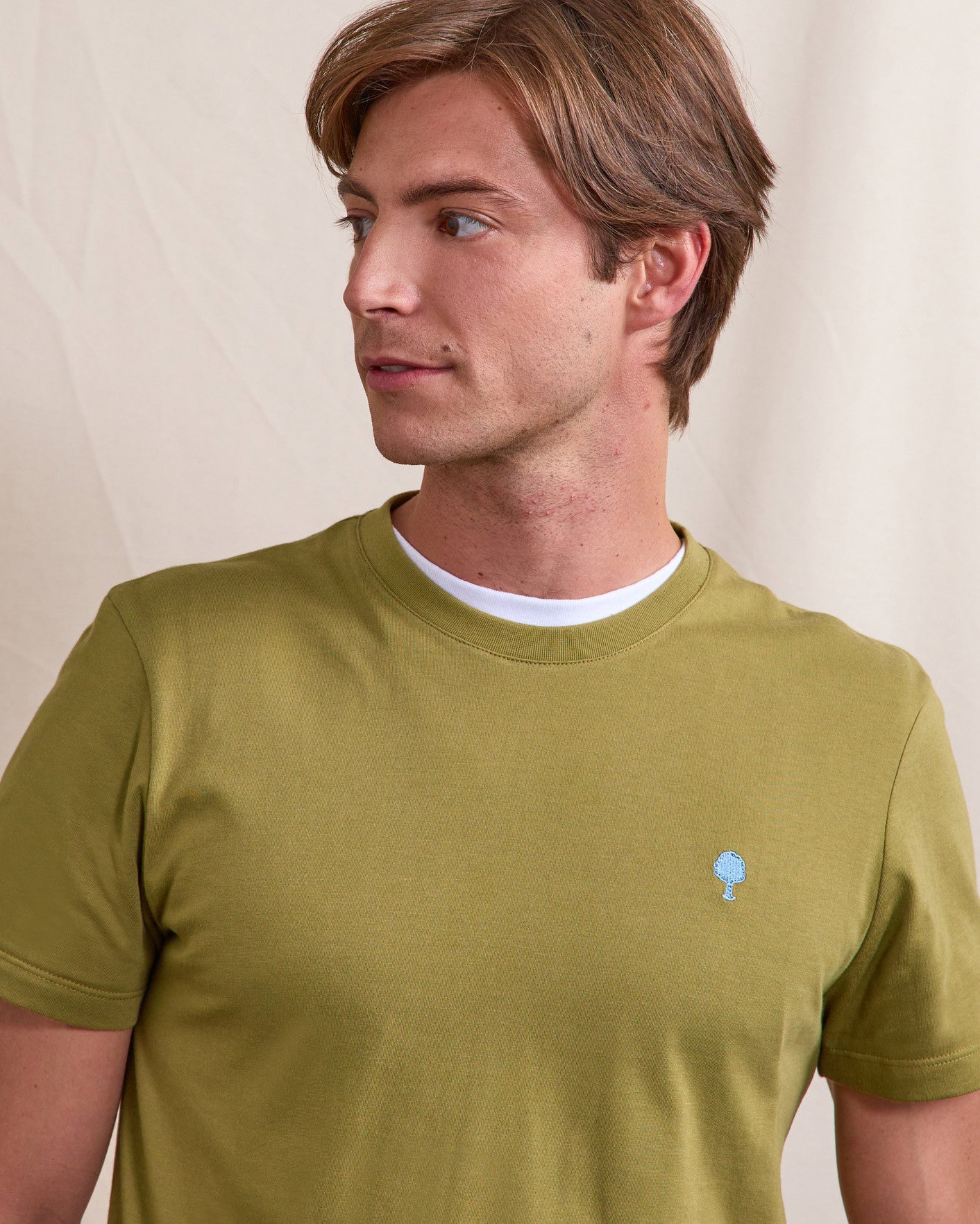 faguo-arcy-t-shirt-kaki-fonc-en-jersey-coton-broderie-arbre image 3