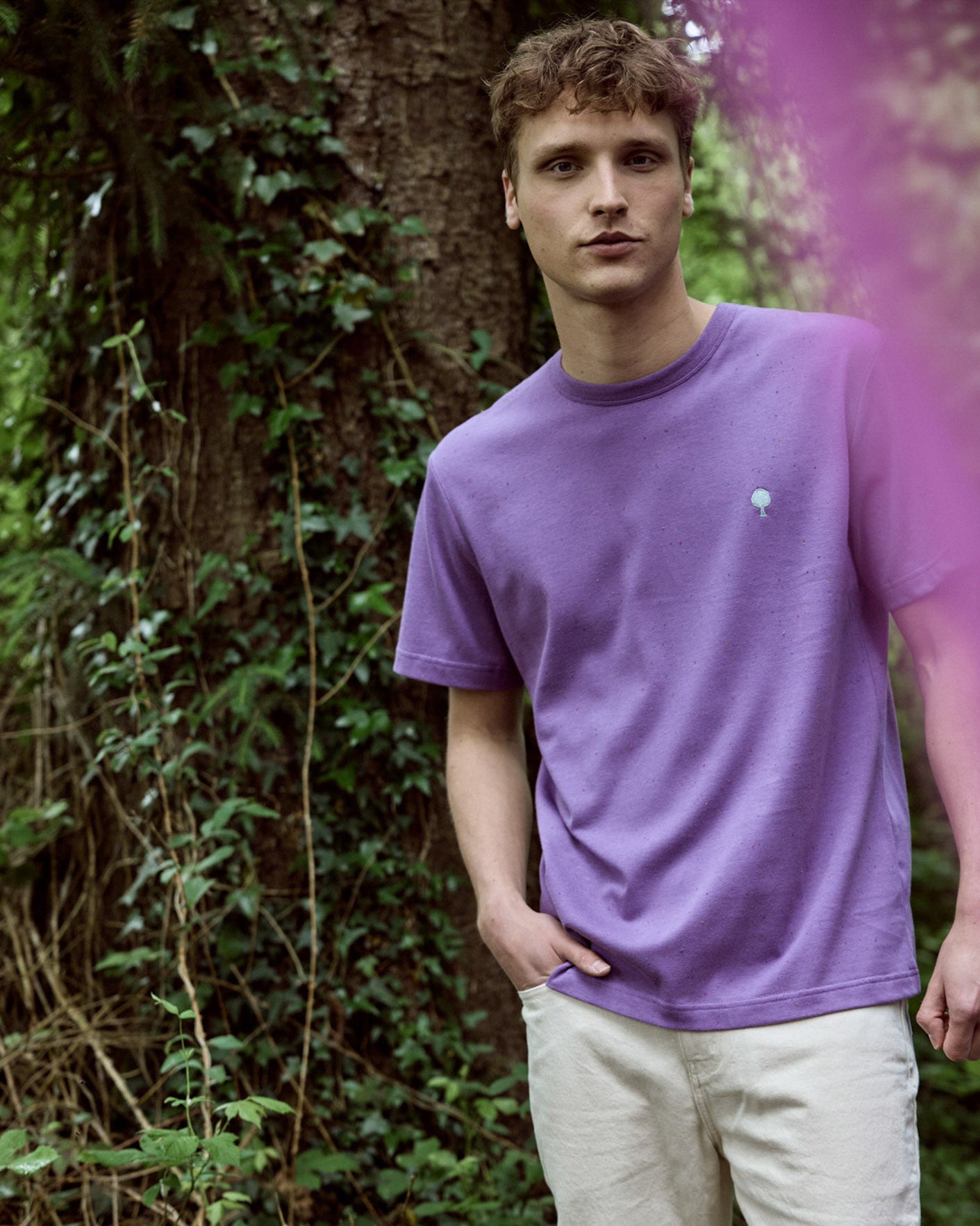 faguo-lugny-t-shirt-oversize-violet-chin-coton-bio-homme image 5