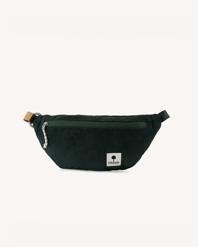faguo-cambium-sac-banane-velours-vert-fonc image 1