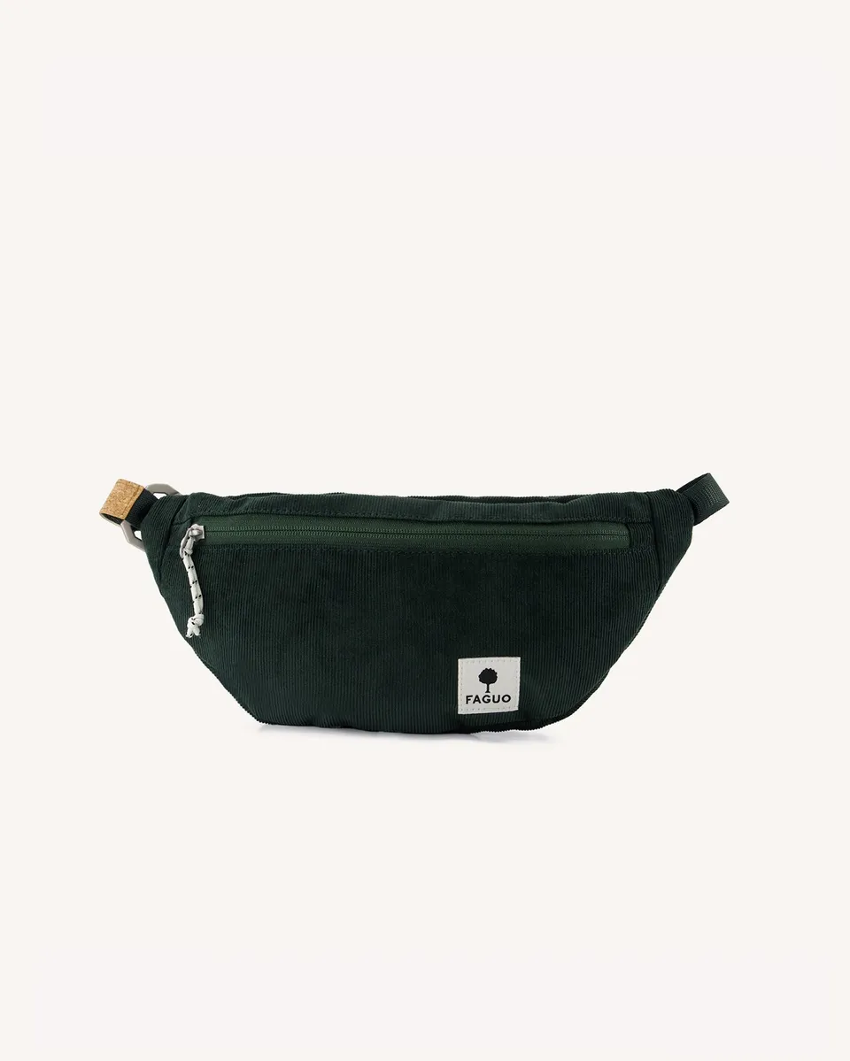 faguo-cambium-sac-banane-velours-vert-fonc image 1