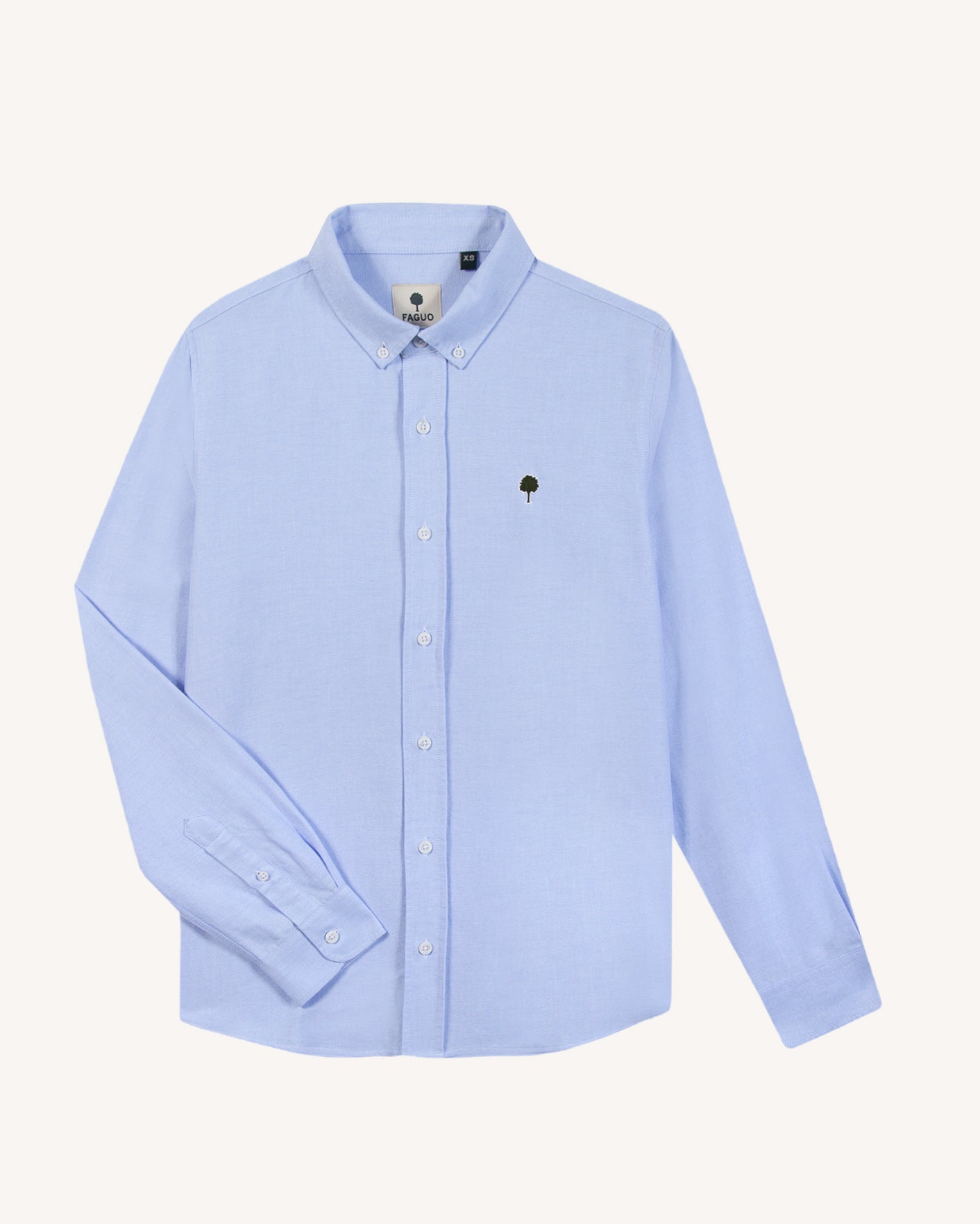 faguo-ivoy-chemise-bleu-ciel-oxford-coton image 3
