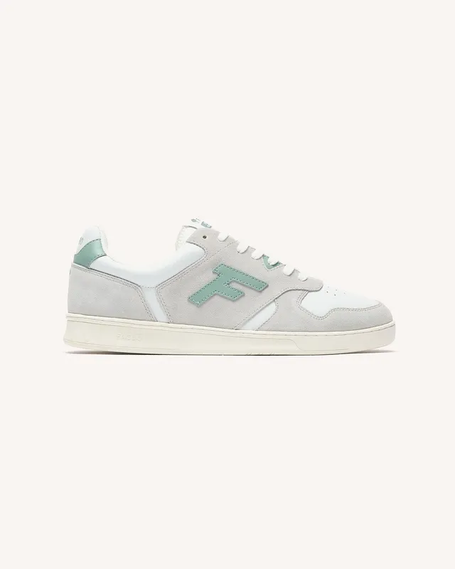 faguo-palmer-baskets-homme-blanc-et-vert-clair-cuir image 1