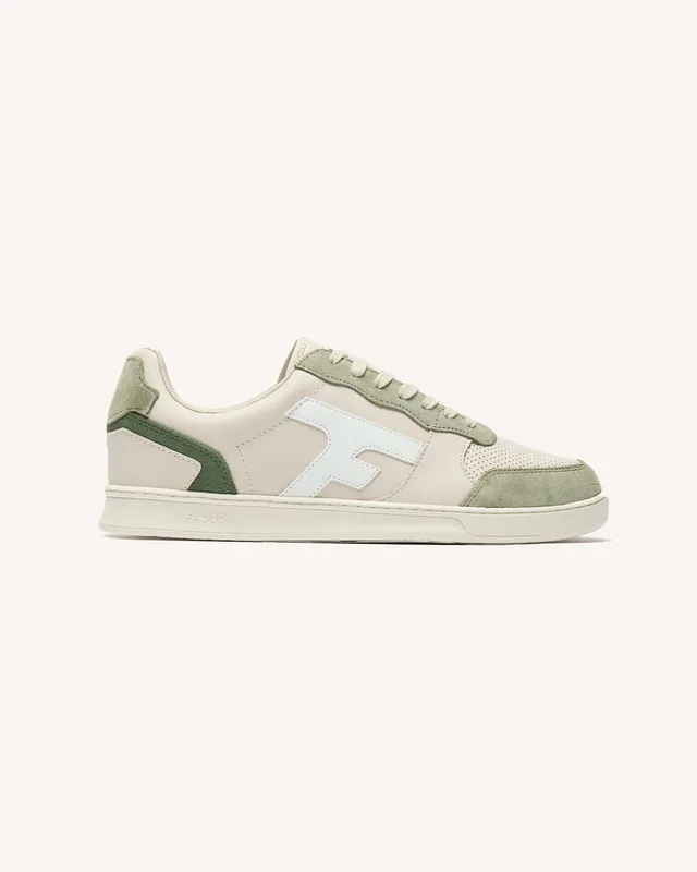 faguo-hazel-baskets-cuir-cru-et-kaki-clair image 1