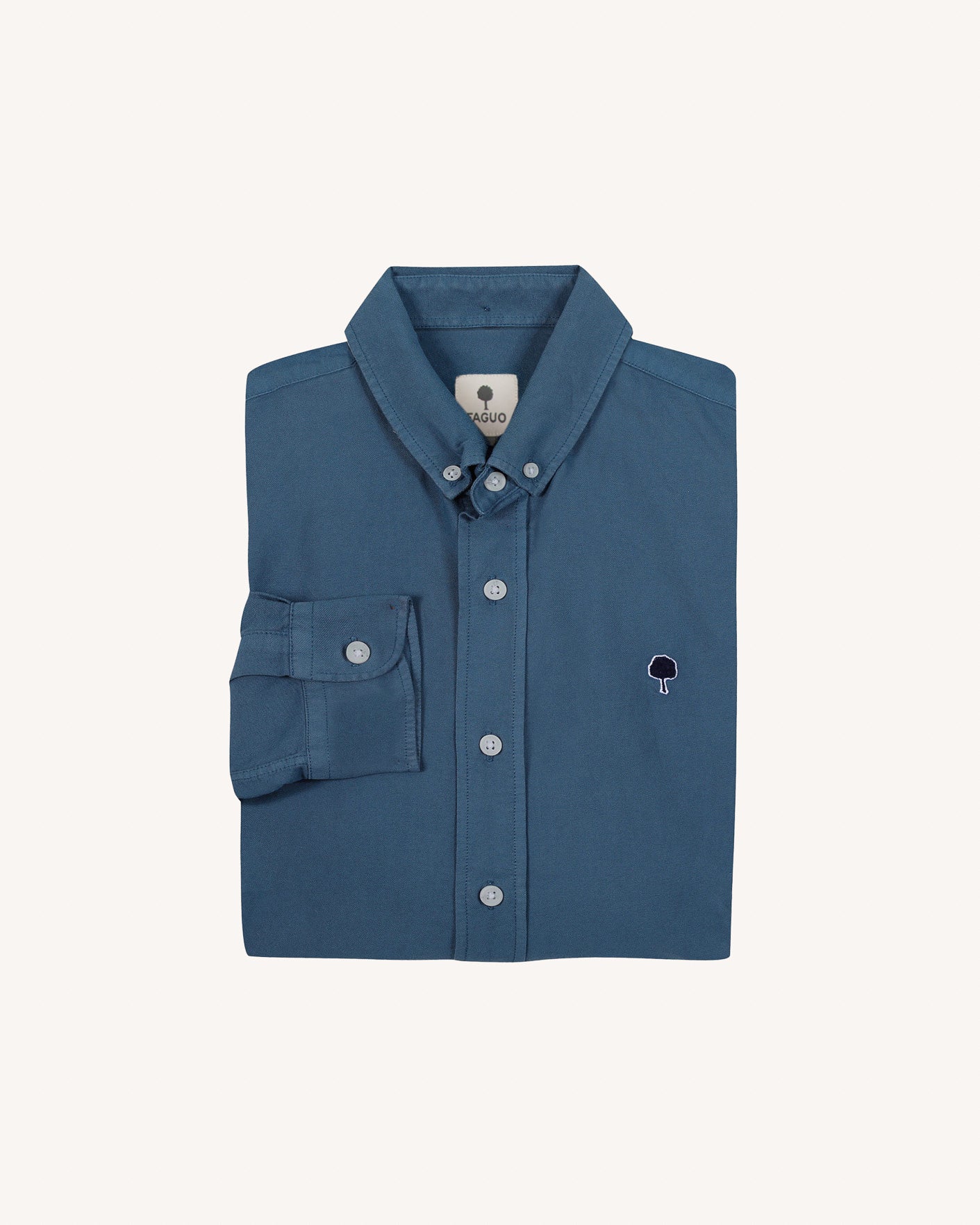 faguo-ivoy-chemise-oxford-bleu-navy image 6