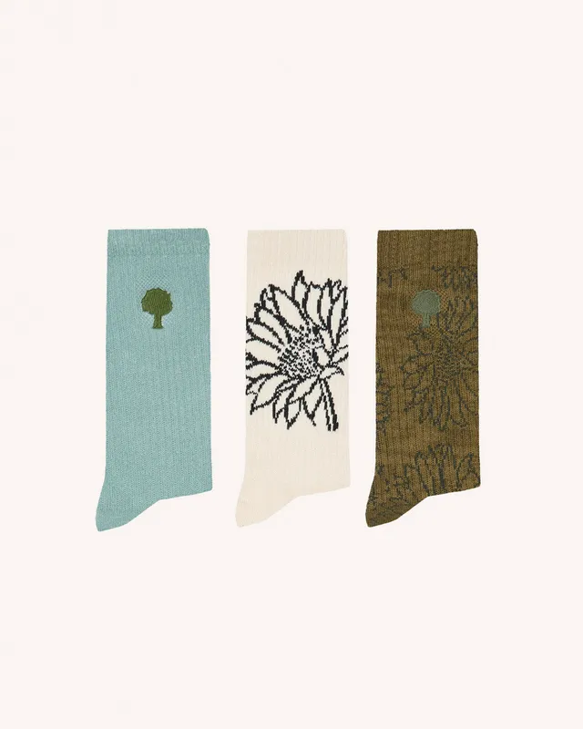 faguo-sport-socks-x3-lot-de-chaussettes-cru-et-kaki image 1