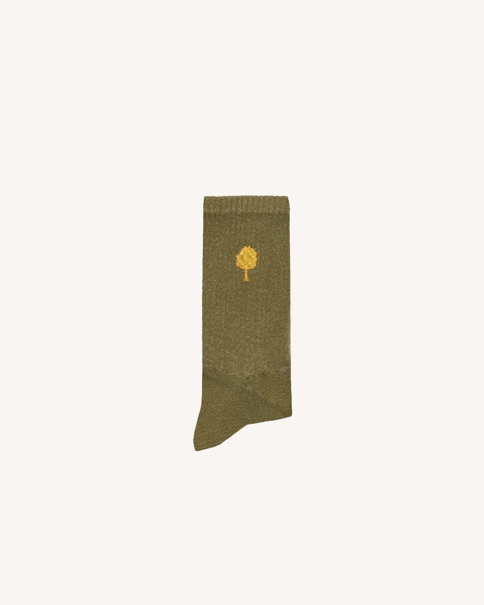 faguo-chaussettes-kaki-coton-recycl image 1