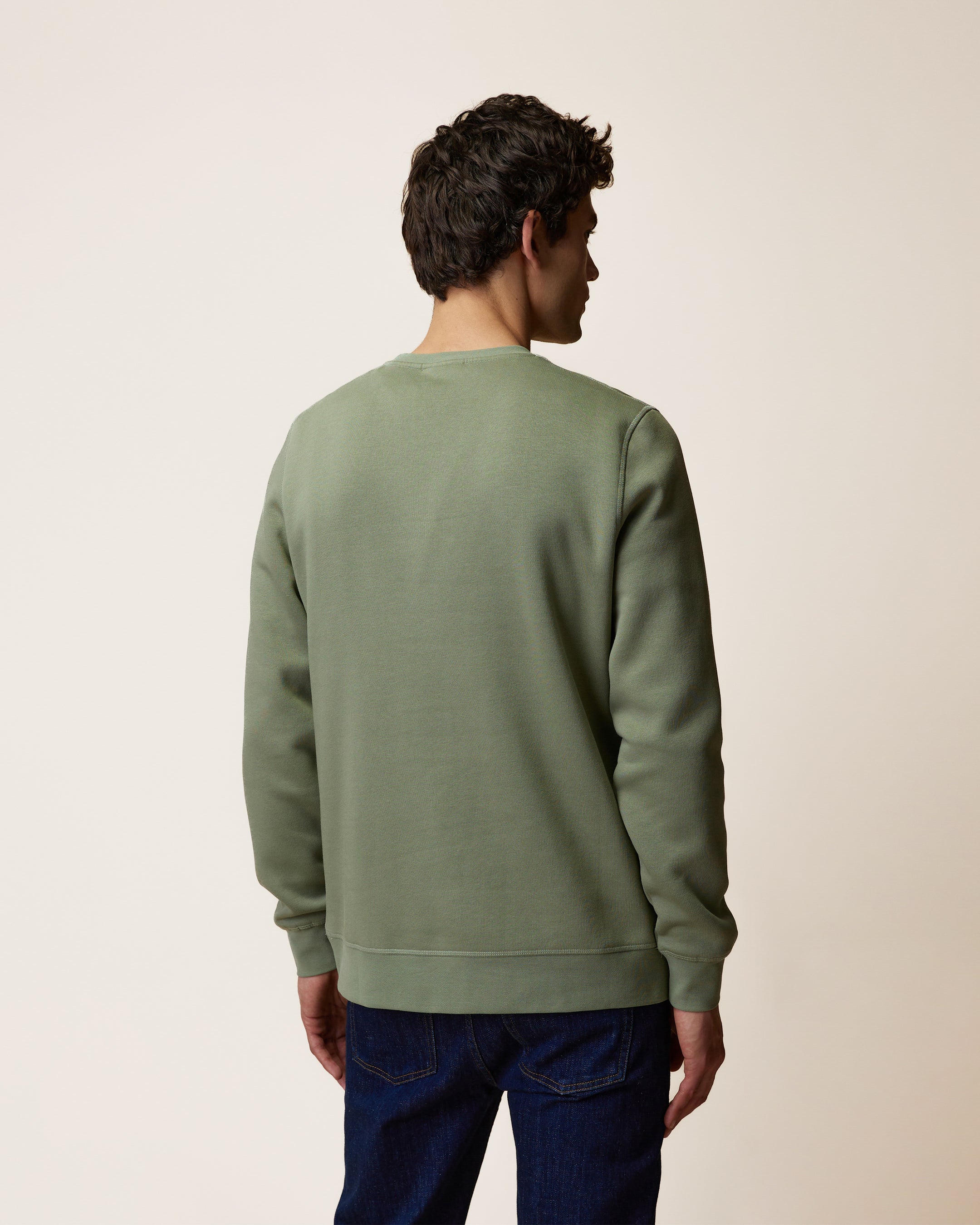 faguo-sweat-col-rond-donzy-kaki-molleton-gratt image 5