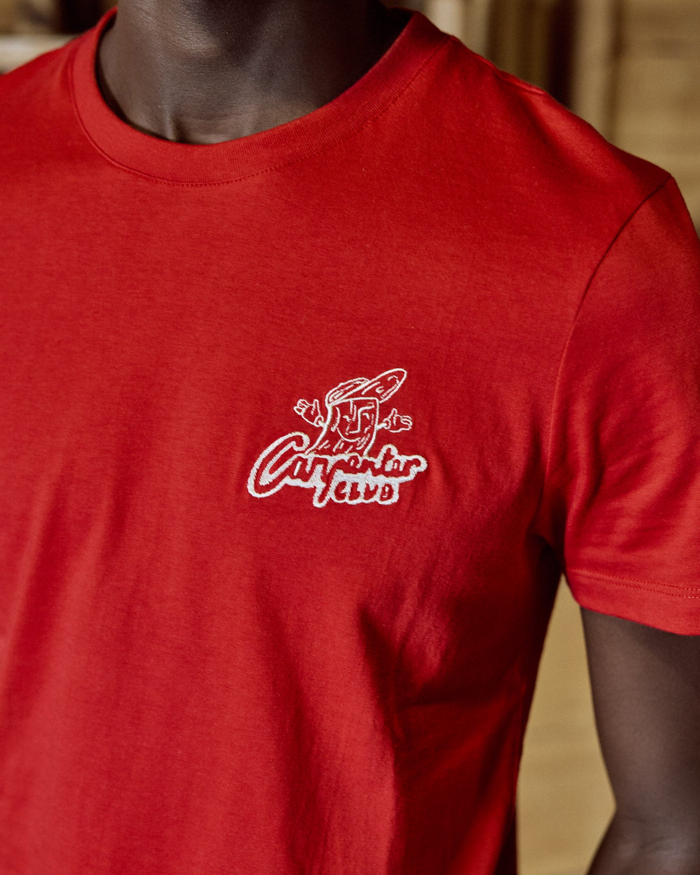 faguo-arcy-t-shirt-rouge-fonc-coton image 1