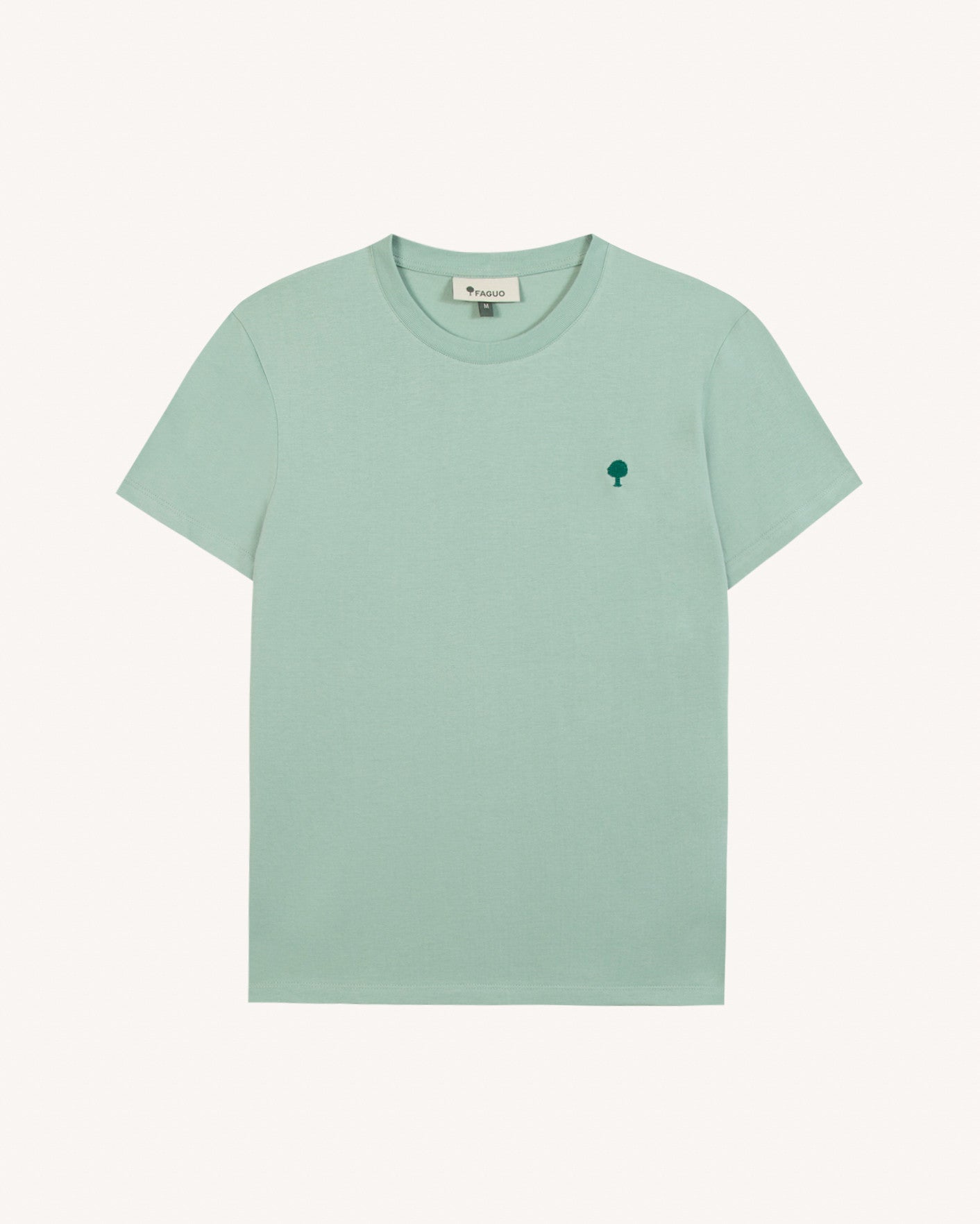 faguo-arcy-t-shirt-bleu-vert-coton-recycl-homme image 2