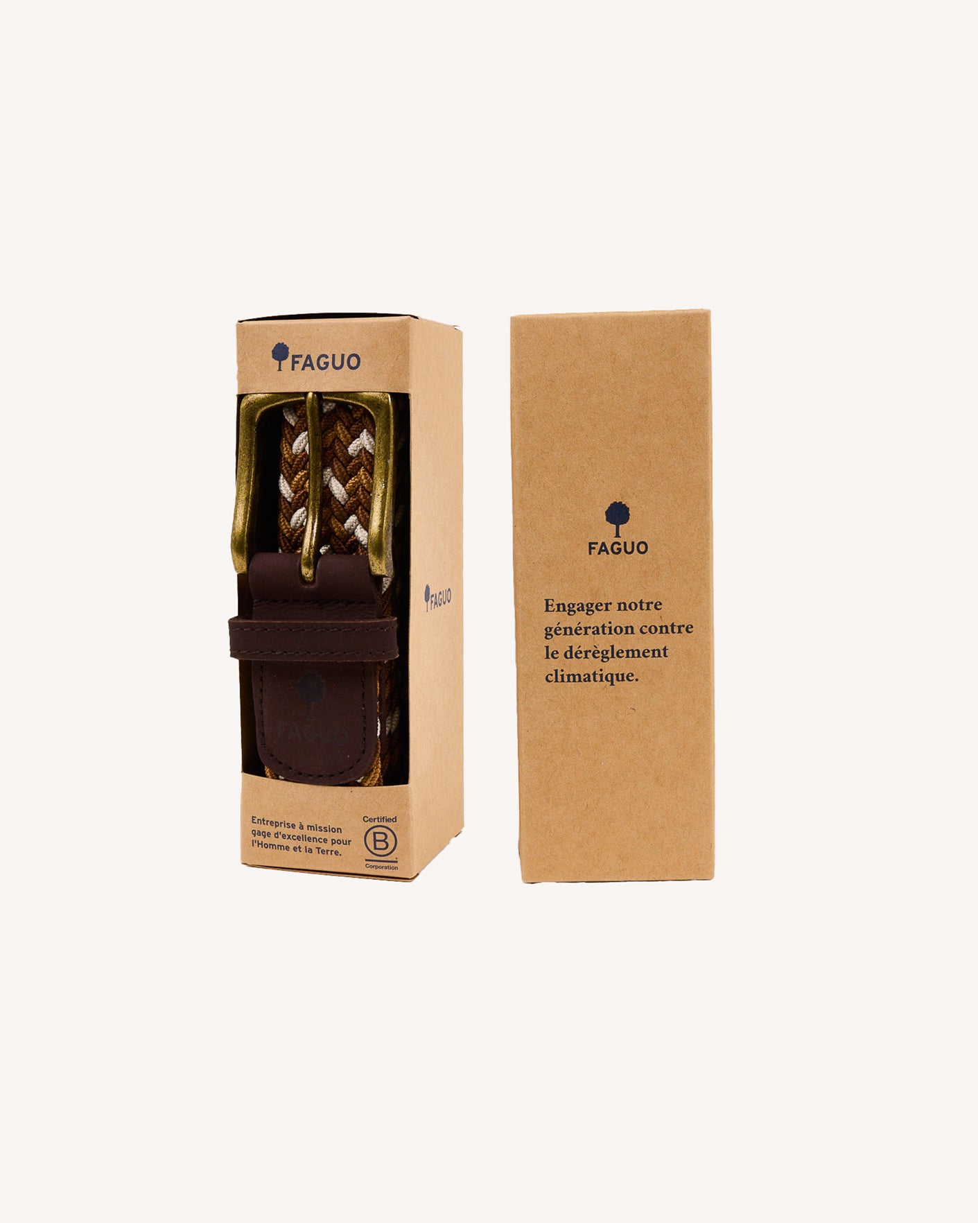 faguo-ceinture-tress-e-homme-camel-et-cru-110-cm image 3