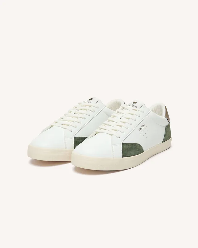 faguo-juniper-baskets-derby-blanc-et-kaki-homme image 1