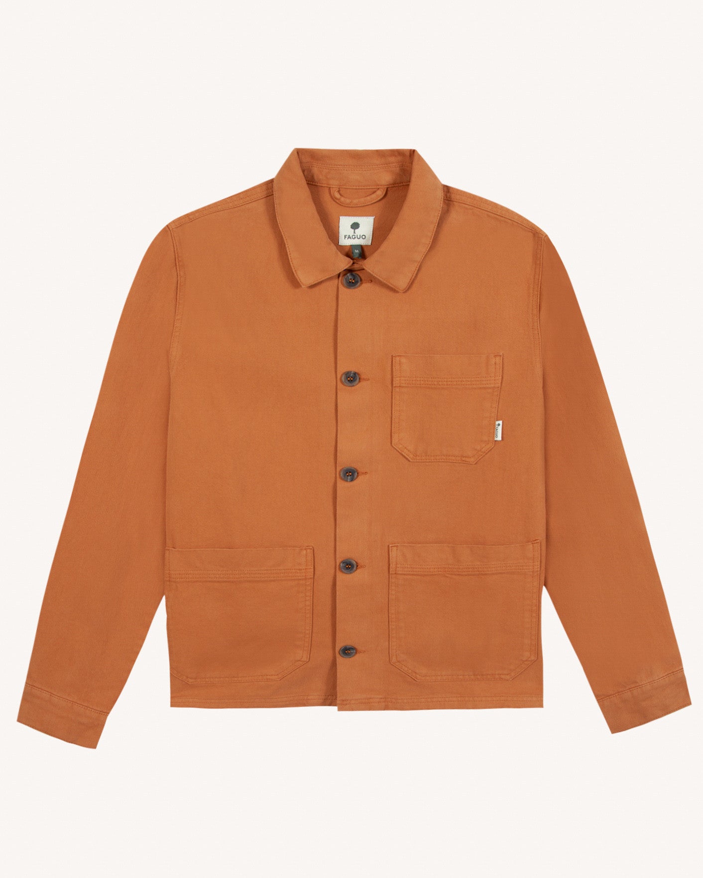faguo-lorge-veste-en-coton-brique-clair-homme image 2