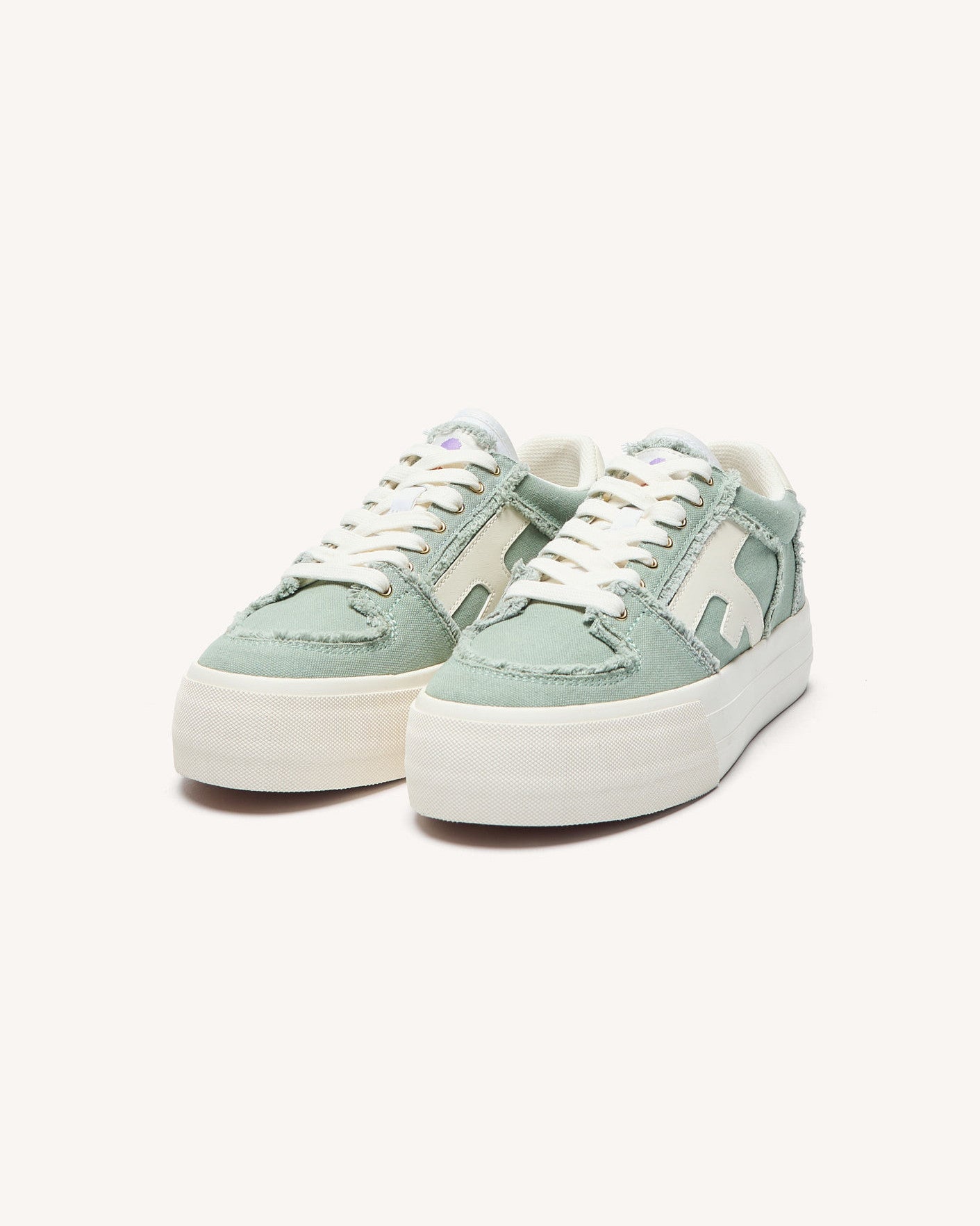faguo-walnut-platform-baskets-toile-vert-clair-femme image 4