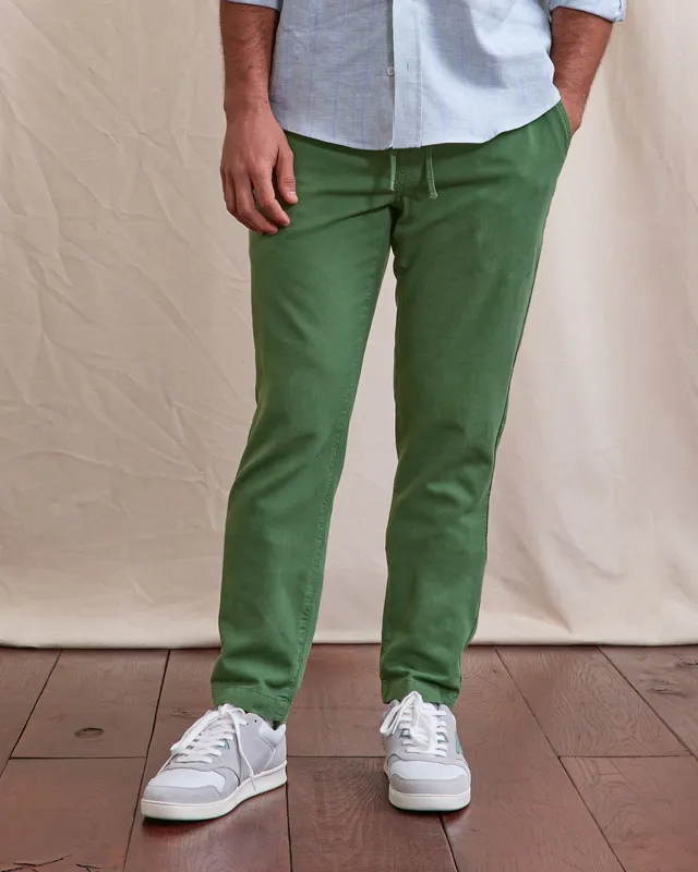 faguo-dreuille-pantalon-en-lin-vert-sapin image 1