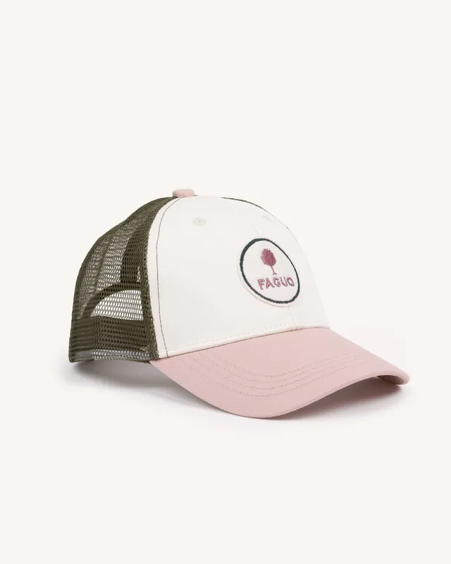 faguo-trucker-casquette-rose-p-le-et-kaki image 1