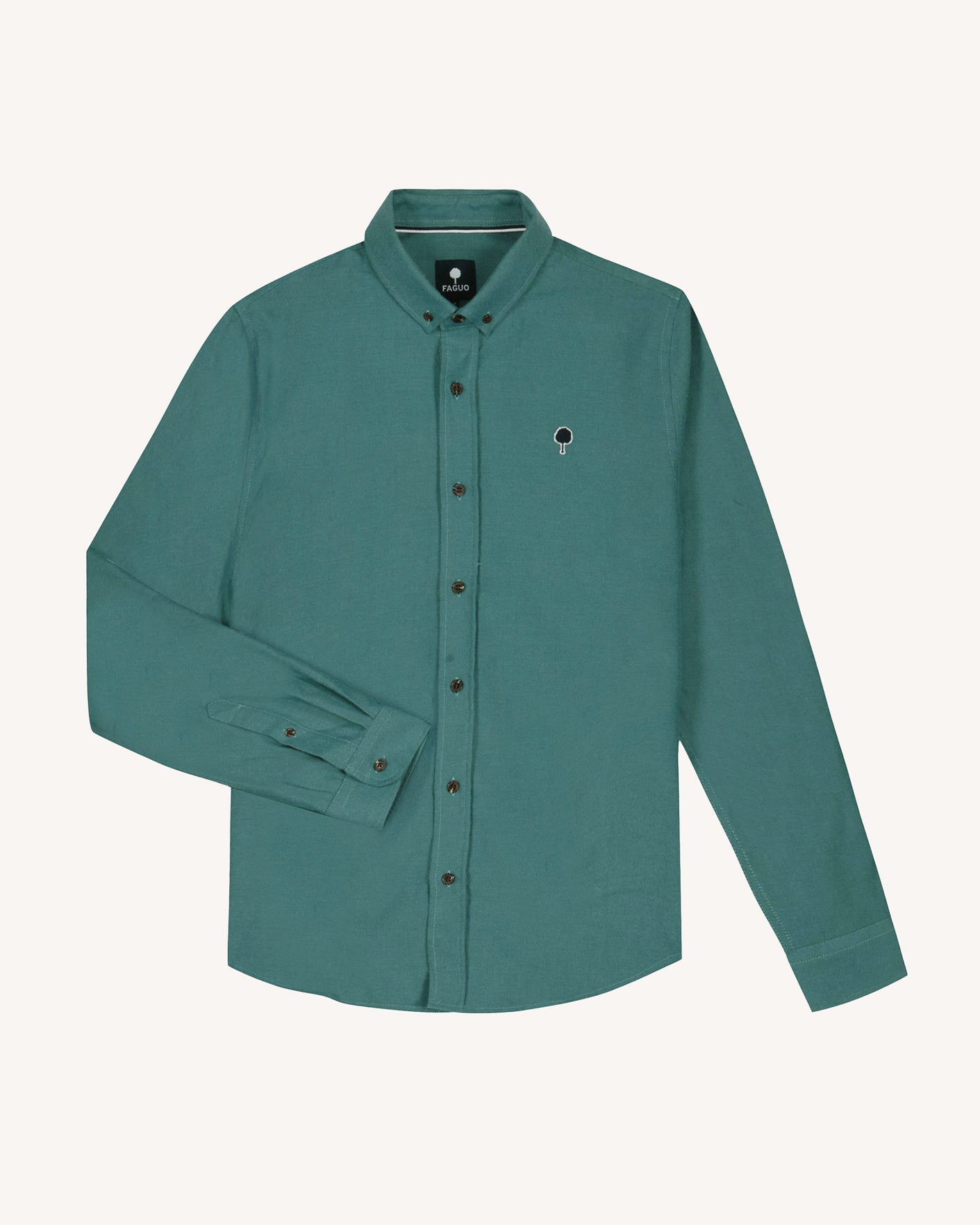 faguo-ivoy-chemise-homme-vert-clair-gris image 2