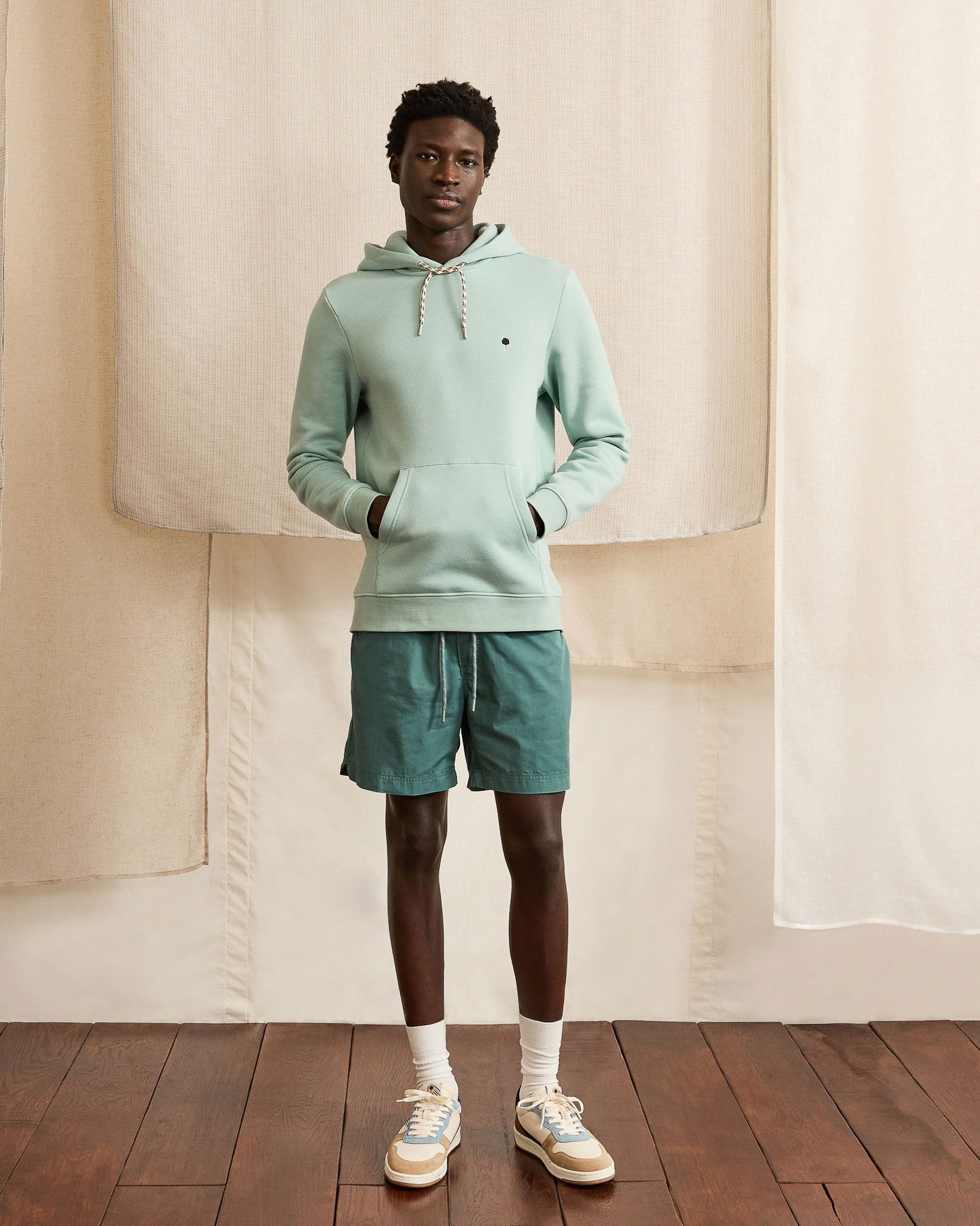 faguo-milly-short-vert-clair-en-popeline-de-coton image 1