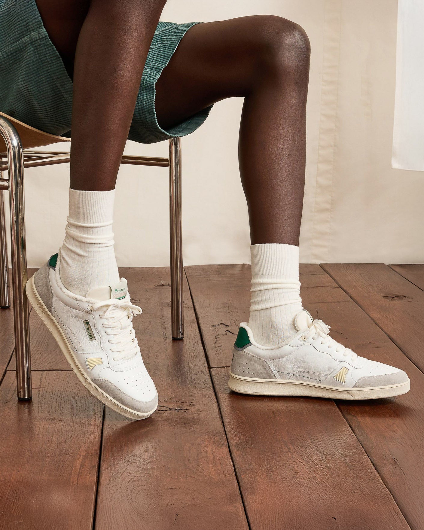 faguo-baskets-commute-1-blanc-et-vert-en-cuir-fm-s25cg3211-whi82 image 2