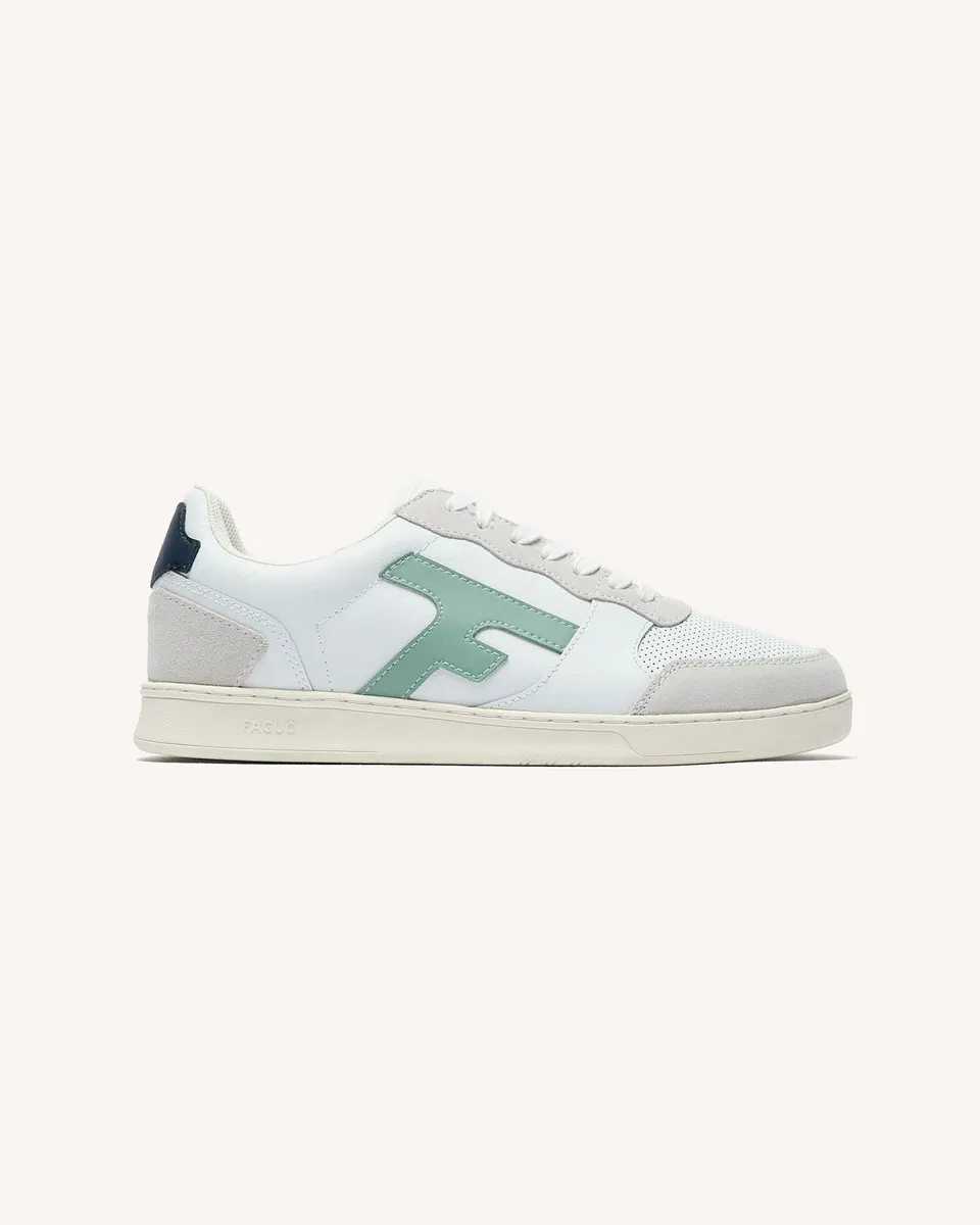 faguo-hazel-baskets-cuir-homme-blanc-et-lichen image 1