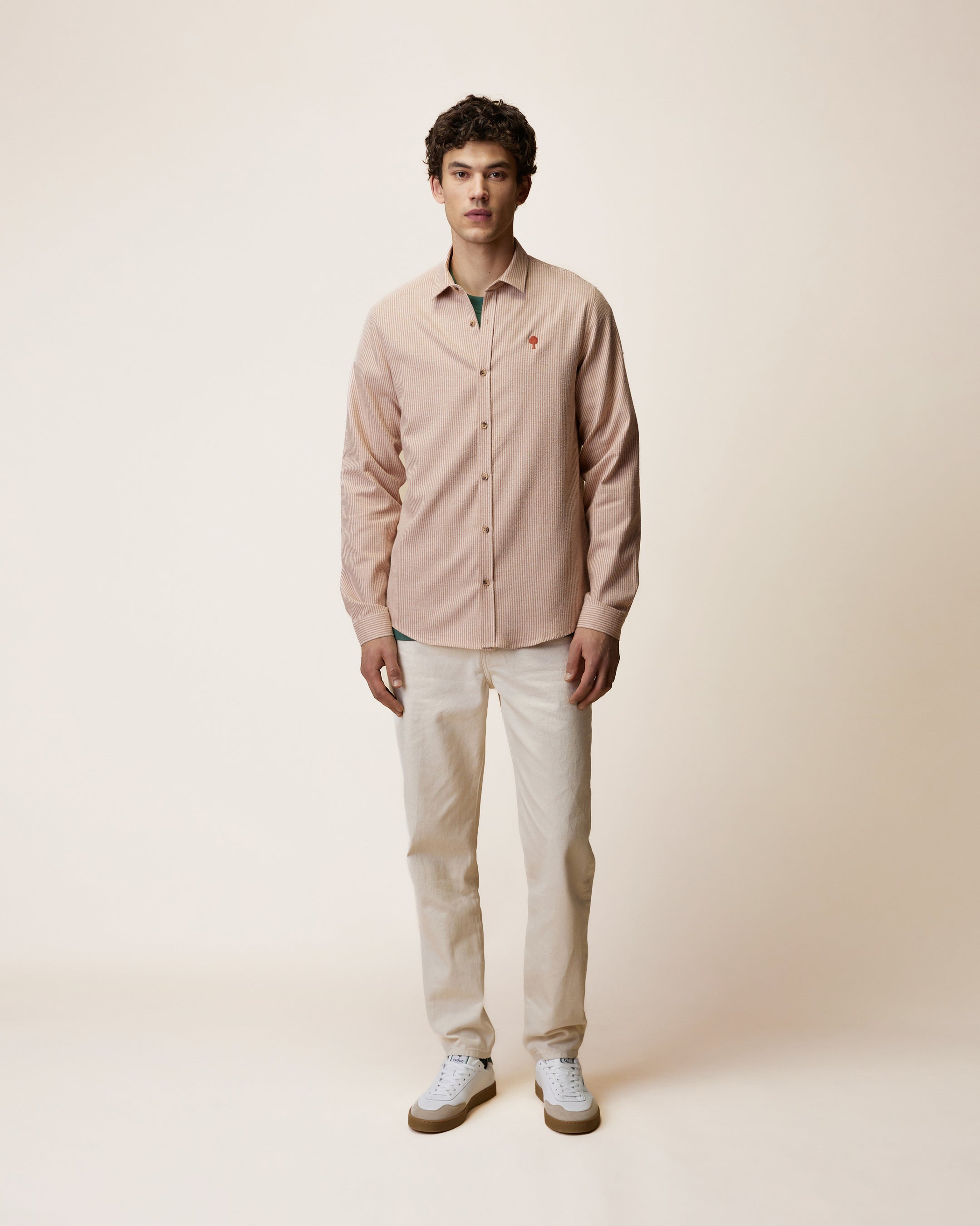 faguo-iraty-chemise-ray-e-cr-me-homme-flanelle-100-coton image 3